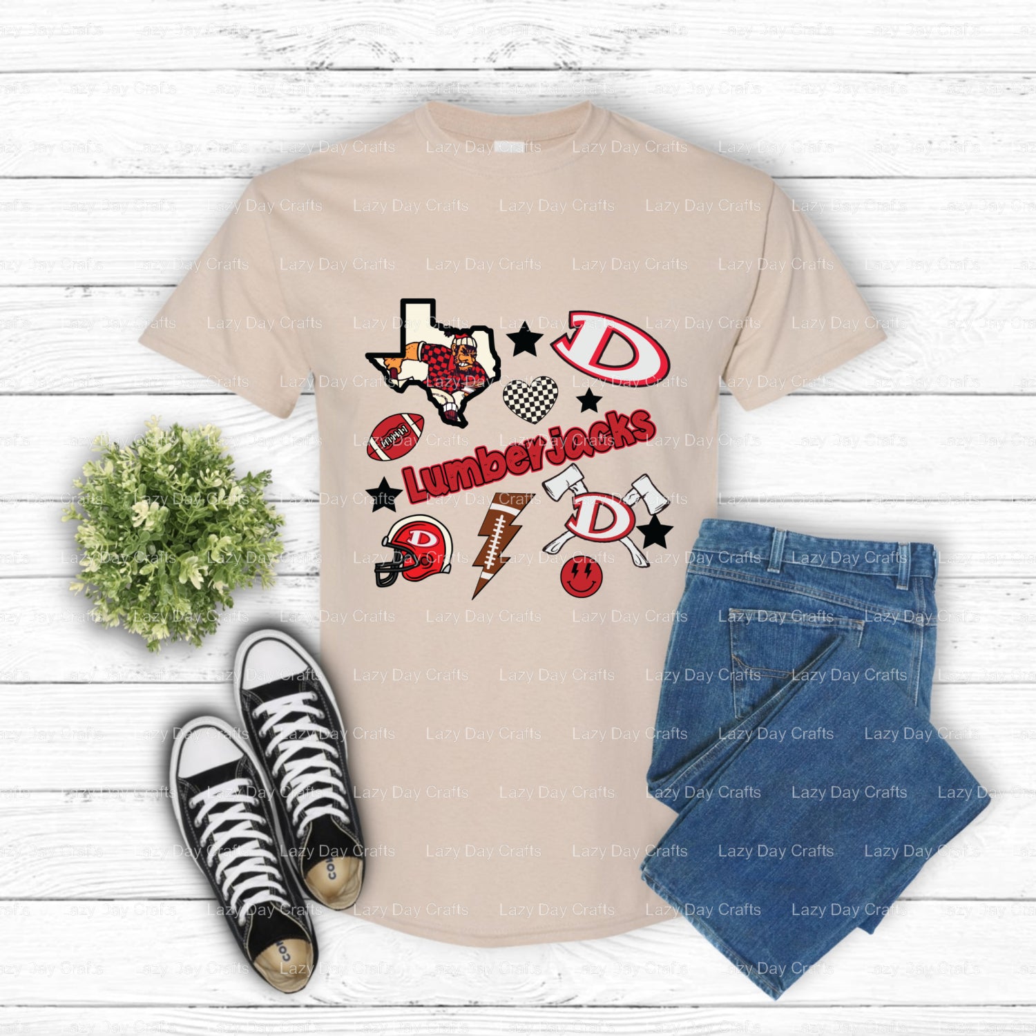 Rustic Lumberjack Mascot – School Spirit DTF Transfer (view 2 of 2) – by Lazy Day Crafts – DTF Transfers – School Spirit,...