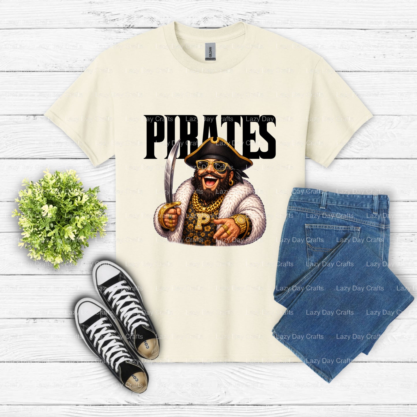 Sailing Pirate Ship – Pirates DTF Transfer (view 1 of 2) – by Lazy Day Crafts – DTF Transfers – Lazy Day Crafts, Apparel C...