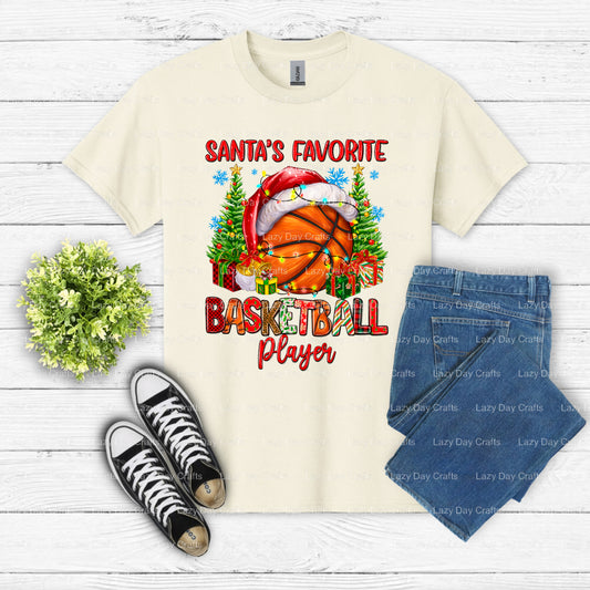 SANTA'S FAVORITE BASKETBALL PLAYER – Basketball DTF Transfer (view 2 of 2) – by Lazy Day Crafts – DTF Transfers – Basketba...