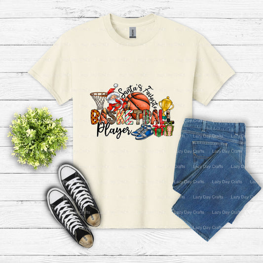 Santa's Favorite Basketball Player – DTF Transfer (view 2 of 2) – by Lazy Day Crafts – DTF Transfers – DTF Transfers, Prem...