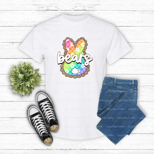 School Mascot Bear with 'B' Shirt – School Spirit DTF Transfer (view 1 of 2) – by Lazy Day Crafts – DTF Transfers – School...