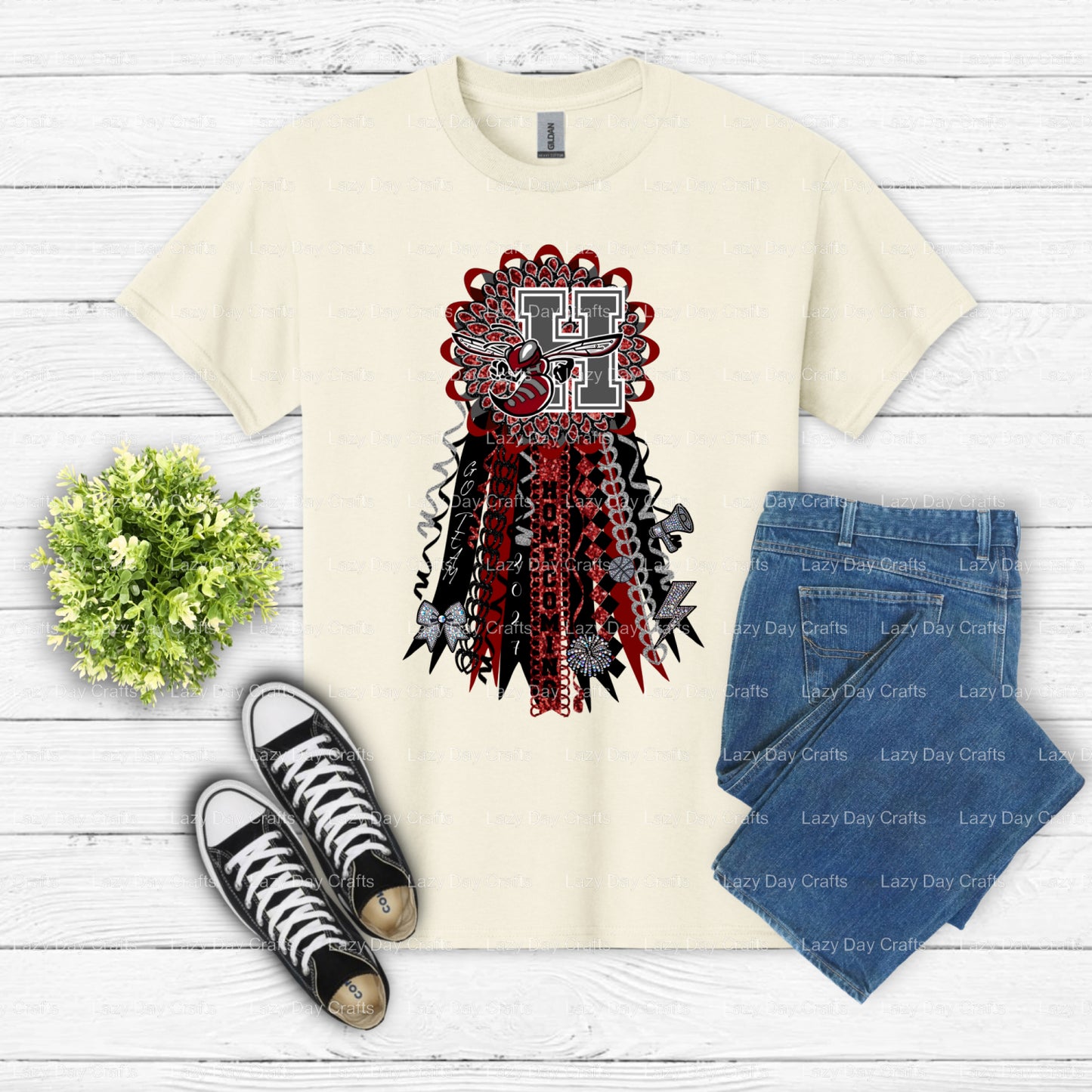 School Mums Homecoming – Custom Apparel DTF Transfer (view 2 of 2) – by Lazy Day Crafts – DTF Transfers – DTF Transfers, c...