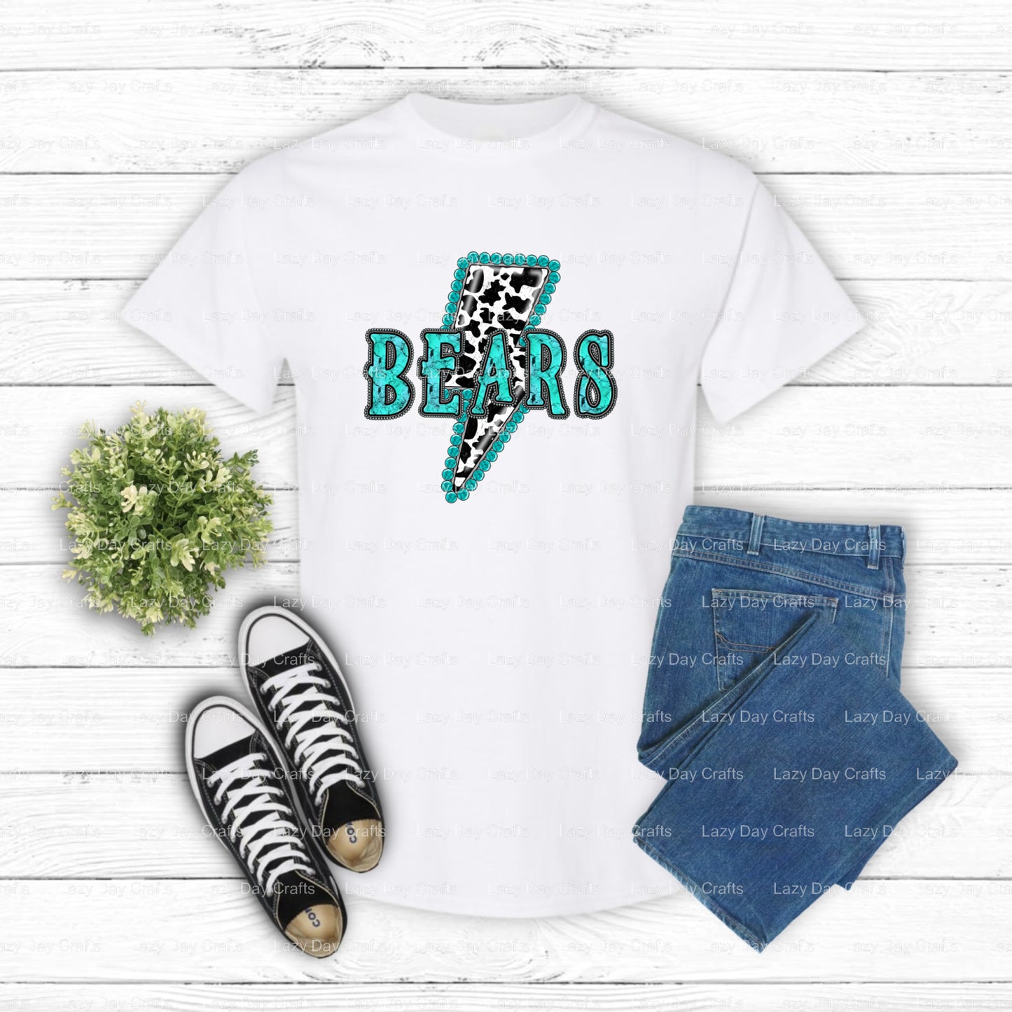School Spirit Bear Mascot '00' – Ready-to-Press DTF Transfer (view 2 of 2) – by Lazy Day Crafts – DTF Transfers – School S...