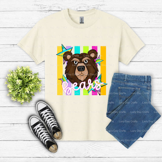 School Spirit Bear Mascot – DTF Transfer (view 1 of 2) – by Lazy Day Crafts – DTF Transfers – Lazy Day Crafts, DTF Transfers