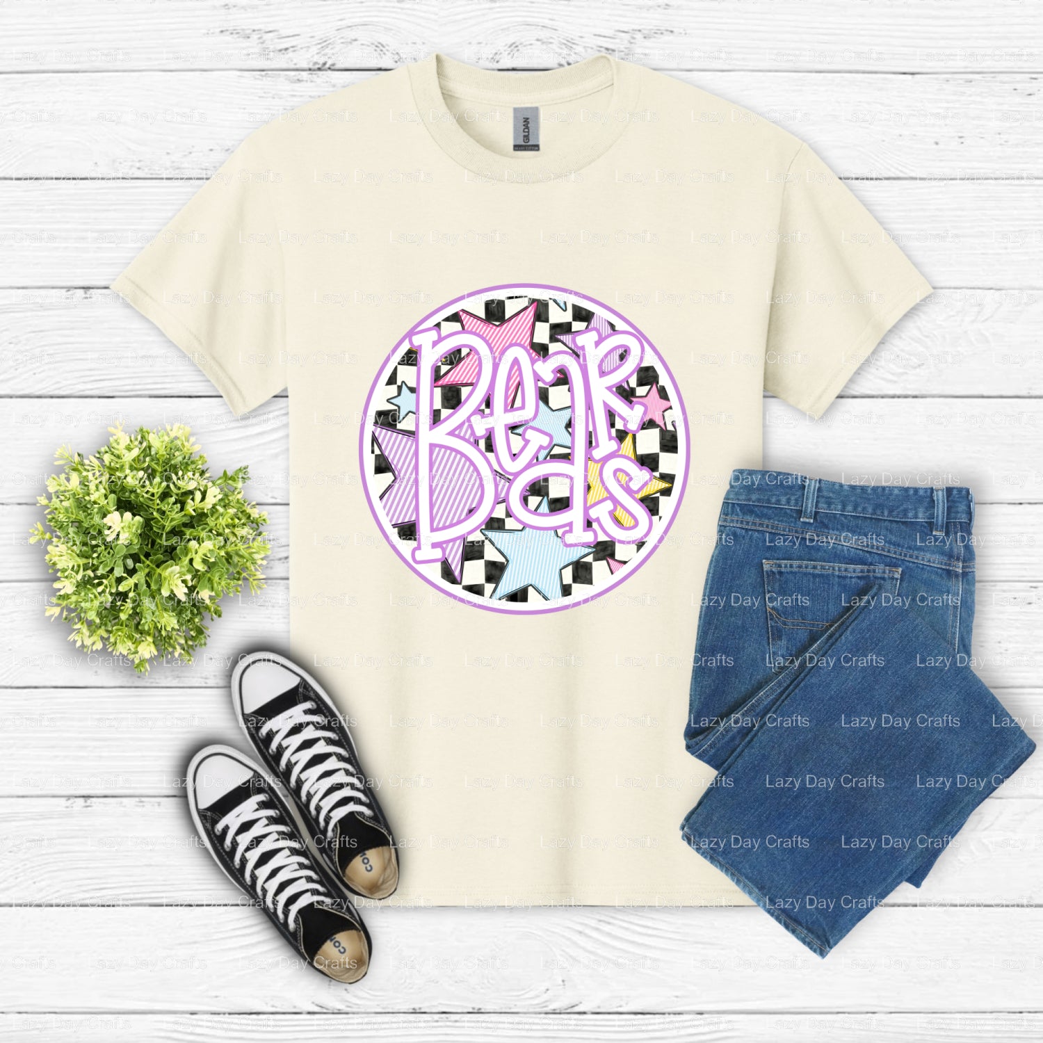 School Spirit Bear Mascot DTF Transfer (view 1 of 2) – by Lazy Day Crafts – DTF Transfers – School Spirit, Apparel Decoration
