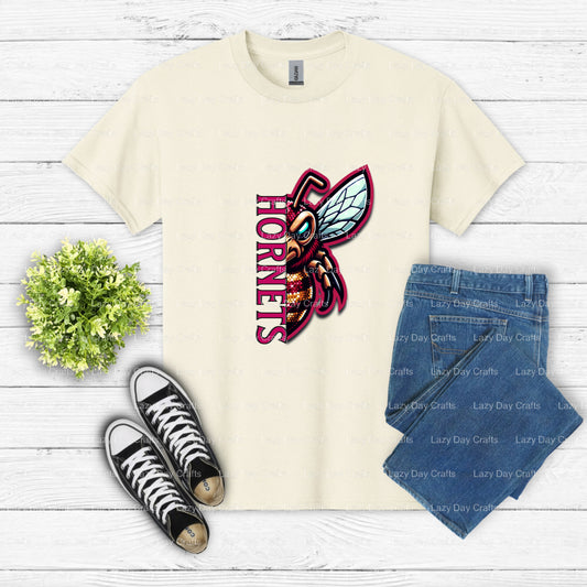 School Spirit Hornet Mascot – Ready-to-Press DTF Transfer (view 1 of 2) – by Lazy Day Crafts – DTF Transfers – DTF Transfe...
