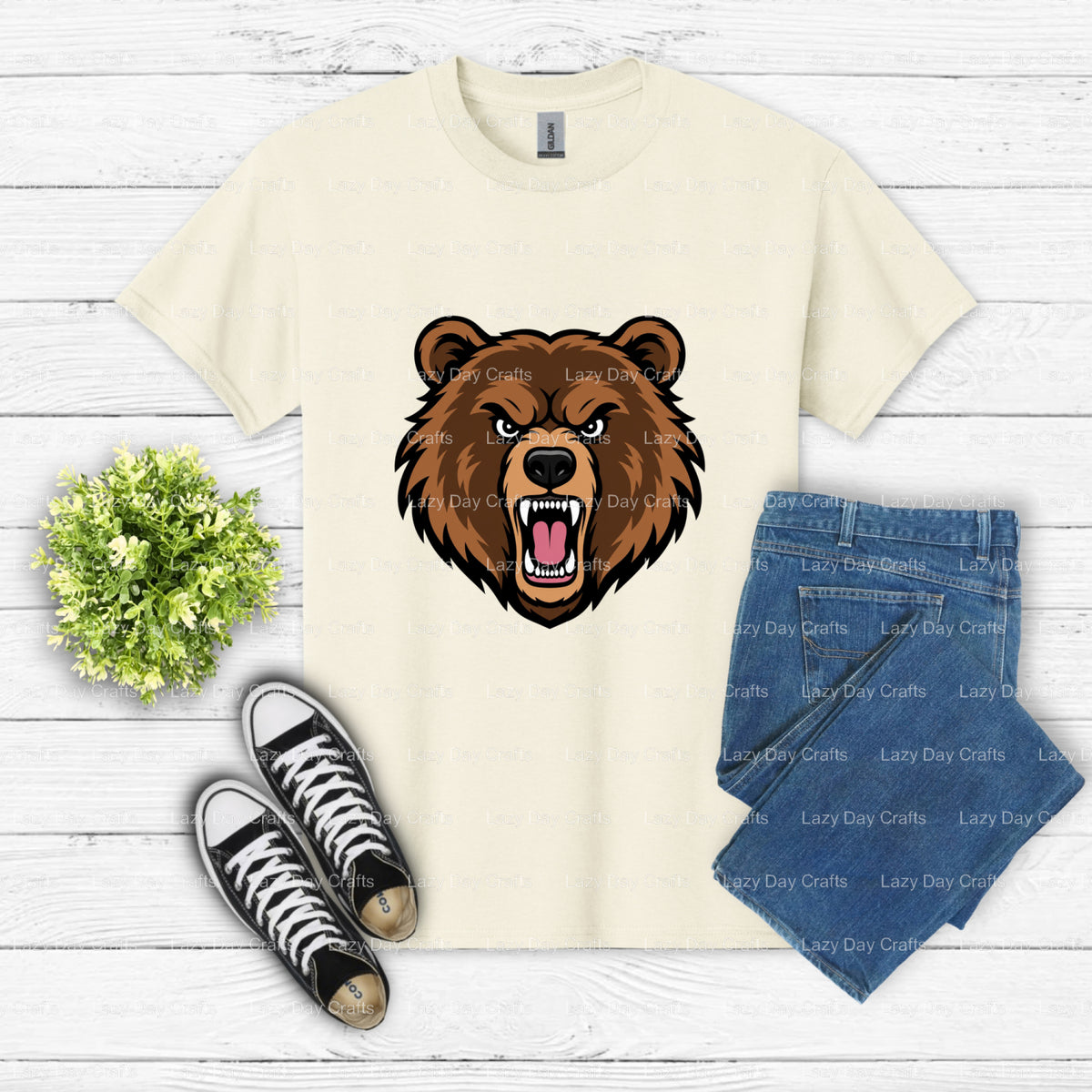SENIOR 2024 Bear Mascot – DTF Transfer (view 1 of 2) – by Lazy Day Crafts – DTF Transfers – DTF Transfers, Premade DTF