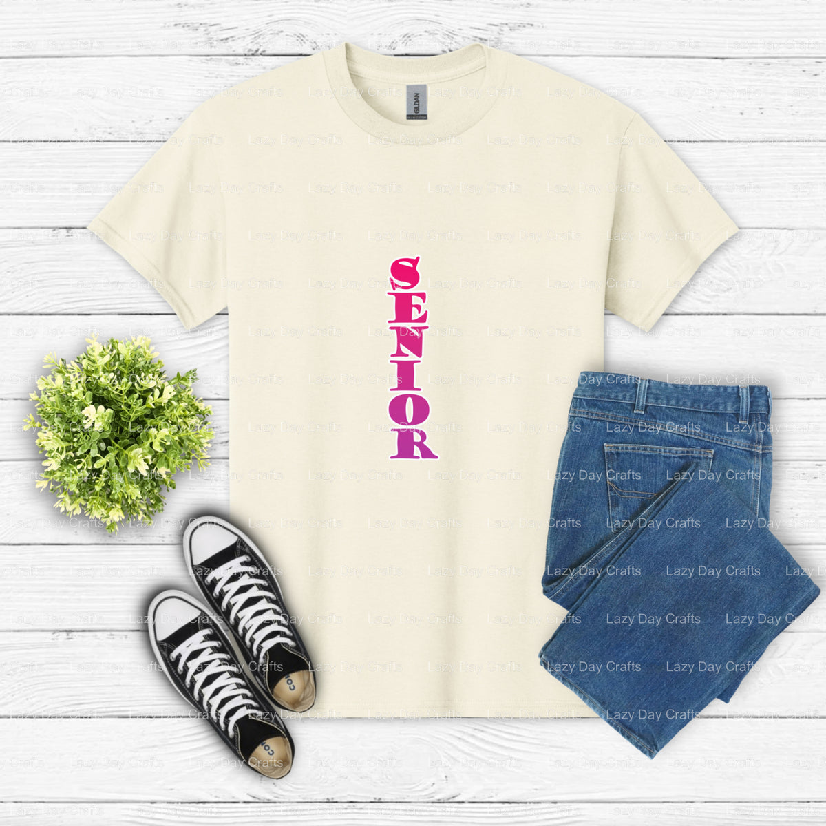 SENIOR 2024 Class of – DTF Transfer (view 2 of 2) – by Lazy Day Crafts – DTF Transfers – DTF Transfers, Premade DTF