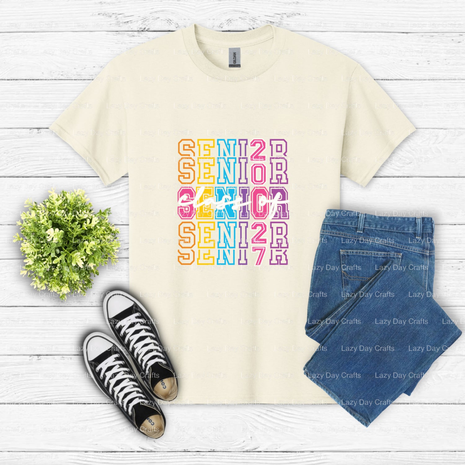 SENIOR CLASS OF 2024 – Senior Graduation DTF Transfer (view 1 of 2) – by Lazy Day Crafts – DTF Transfers – DTF Transfers,...