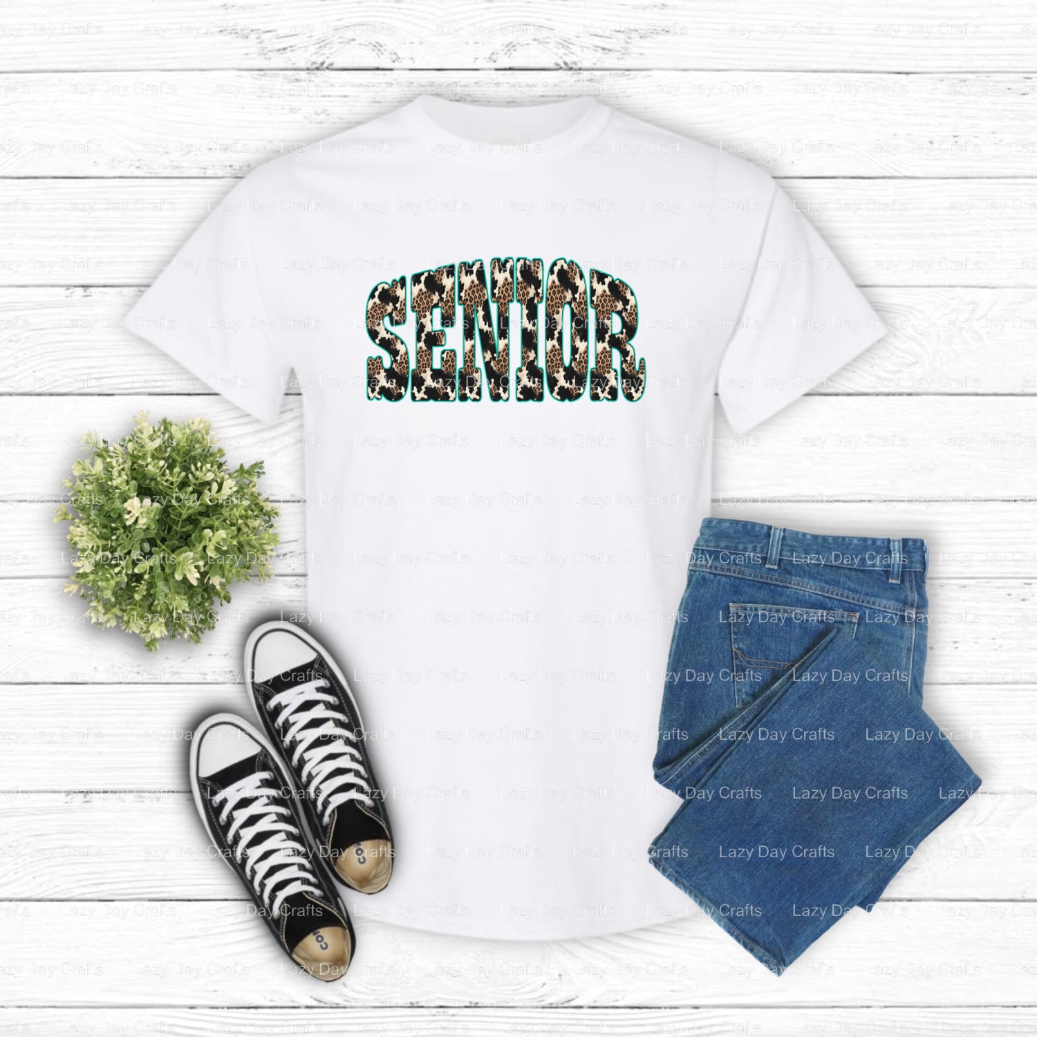 SENIOR Cow Graduation – DTF Transfer (view 1 of 2) – by Lazy Day Crafts – DTF Transfers – DTF Transfers, custom apparel