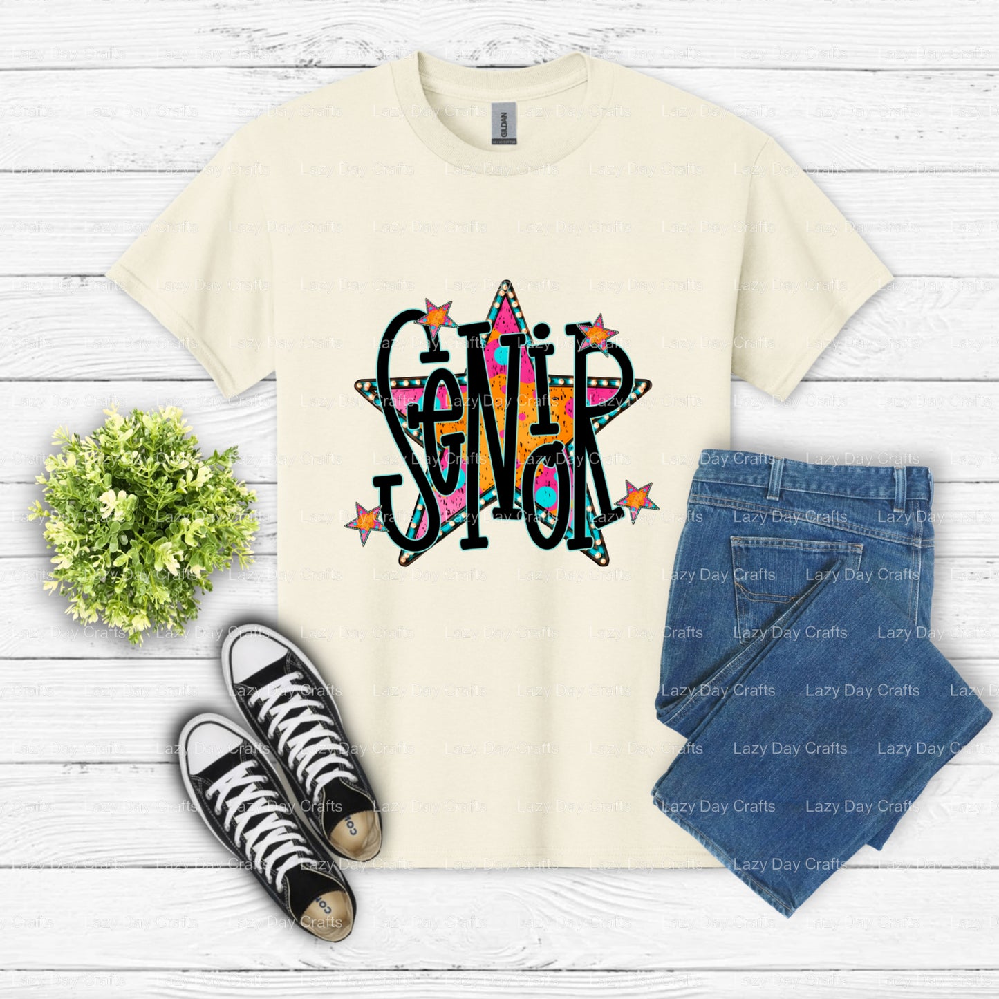 SENIOR – DTF Transfer (view 1 of 2) – by Lazy Day Crafts – DTF Transfers – DTF Transfers, custom apparel