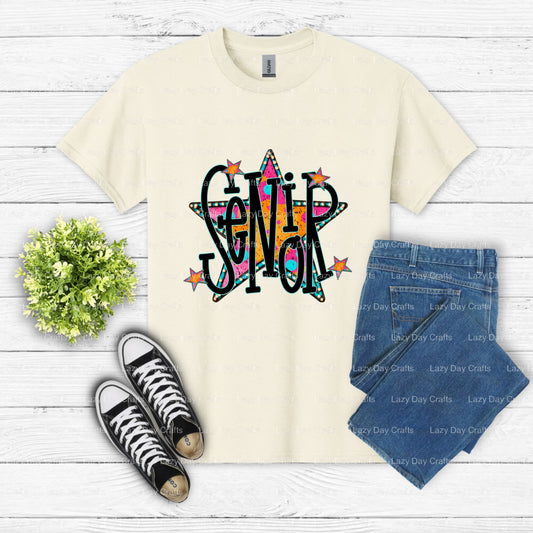 SENIOR – DTF Transfer (view 1 of 2) – by Lazy Day Crafts – DTF Transfers – DTF Transfers, custom apparel