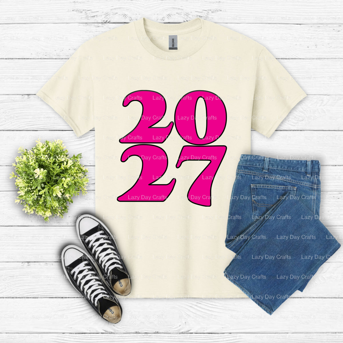 SENIOR EST. 2024 CLASS OF – DTF Transfer (view 1 of 2) – by Lazy Day Crafts – DTF Transfers – DTF Transfers, Premade DTF