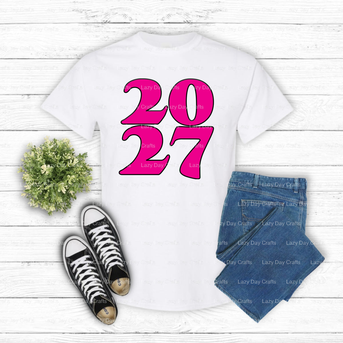 SENIOR EST. 2024 CLASS OF – DTF Transfer (view 2 of 2) – by Lazy Day Crafts – DTF Transfers – DTF Transfers, Premade DTF
