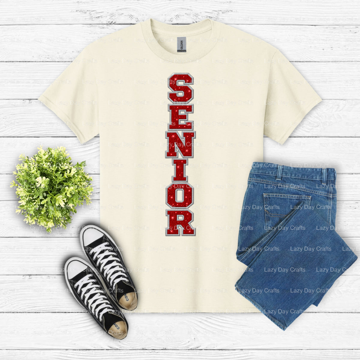 SENIOR MAMA – Ready to Press DTF Transfer (view 2 of 2) – by Lazy Day Crafts – DTF Transfers – DTF Transfers, custom apparel