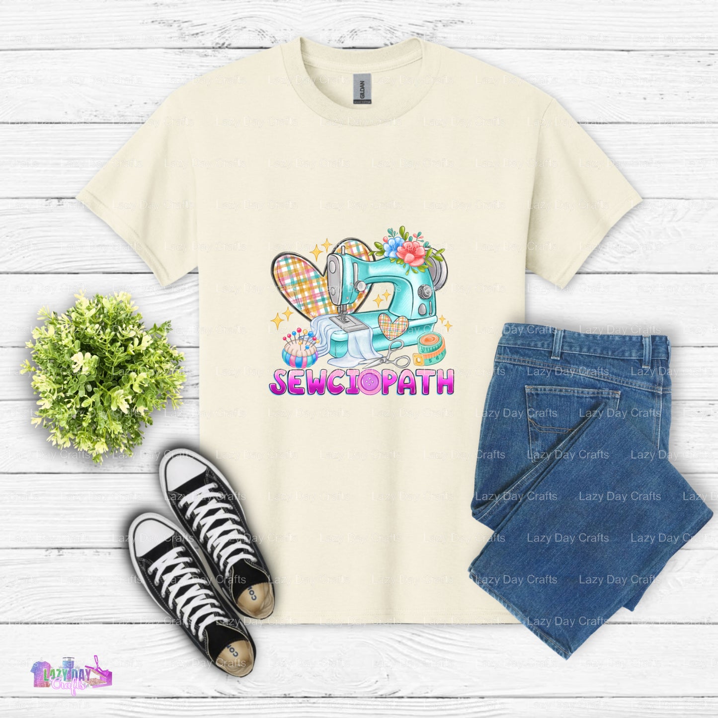 Sewciopath Hobbies & Crafter – Sewing DTF Transfer (view 1 of 2) – by Lazy Day Crafts – DTF Transfers – Crafting, Hobbies