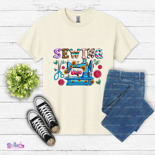 "Sewing Life" – Crafting DTF Transfer (view 1 of 2) – by Lazy Day Crafts – DTF Transfers – Crafting, Hobbies
