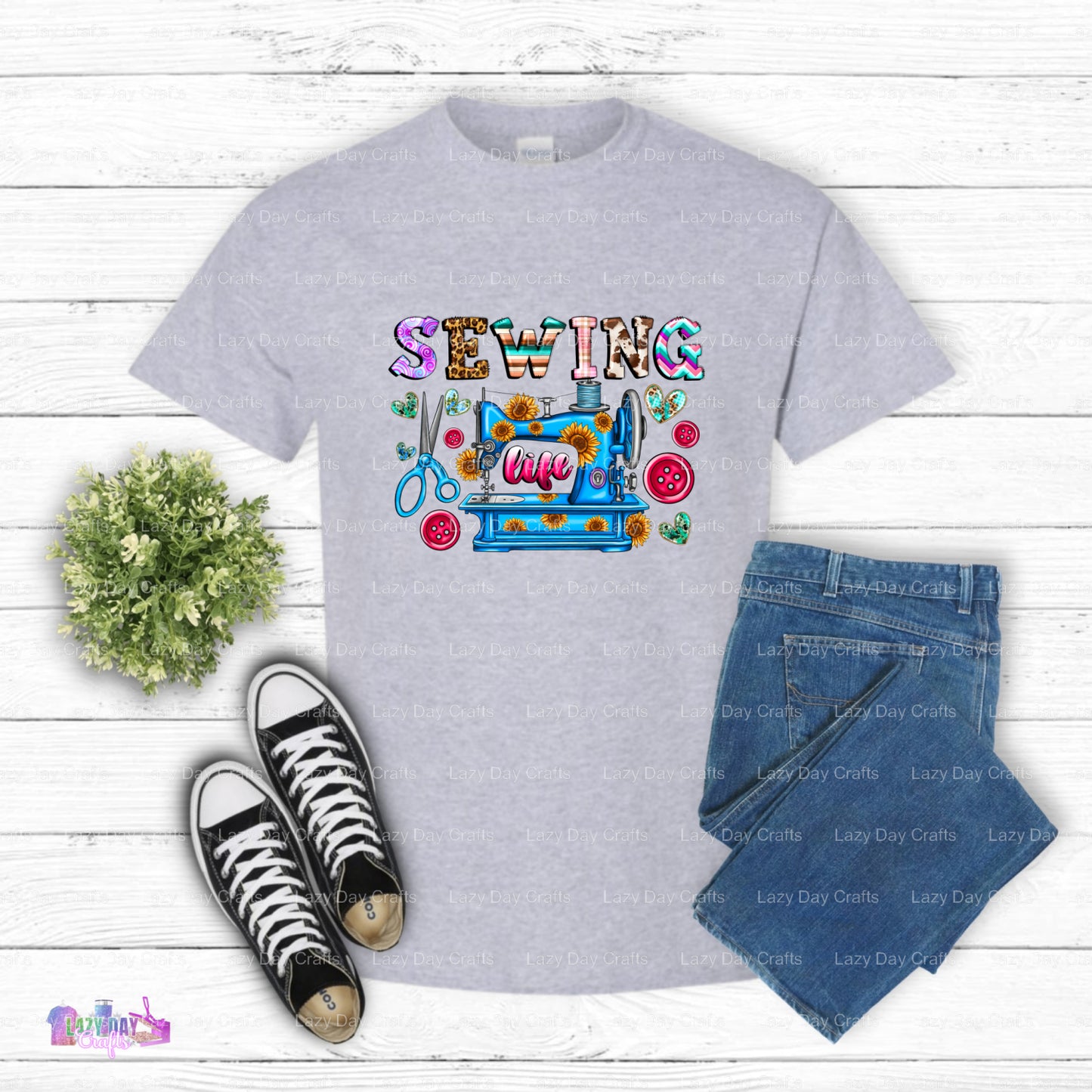 "Sewing Life" – Crafting DTF Transfer (view 2 of 2) – by Lazy Day Crafts – DTF Transfers – Crafting, Hobbies