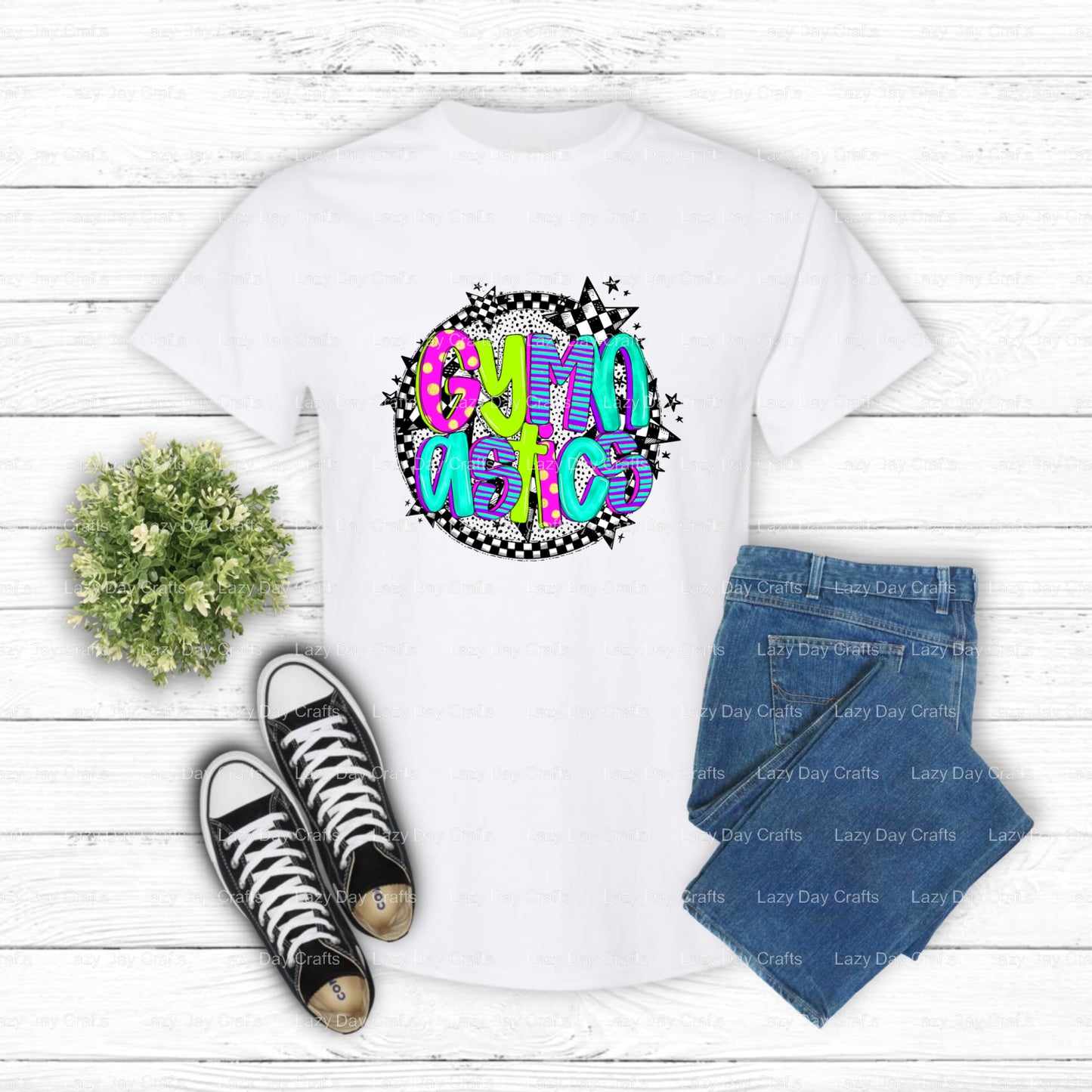 SHINE BRIGHT IT'S GYMNASTICS NIGHT – Gymnastics DTF Transfer (view 2 of 2) – by Lazy Day Crafts – DTF Transfers – Gymnasti...