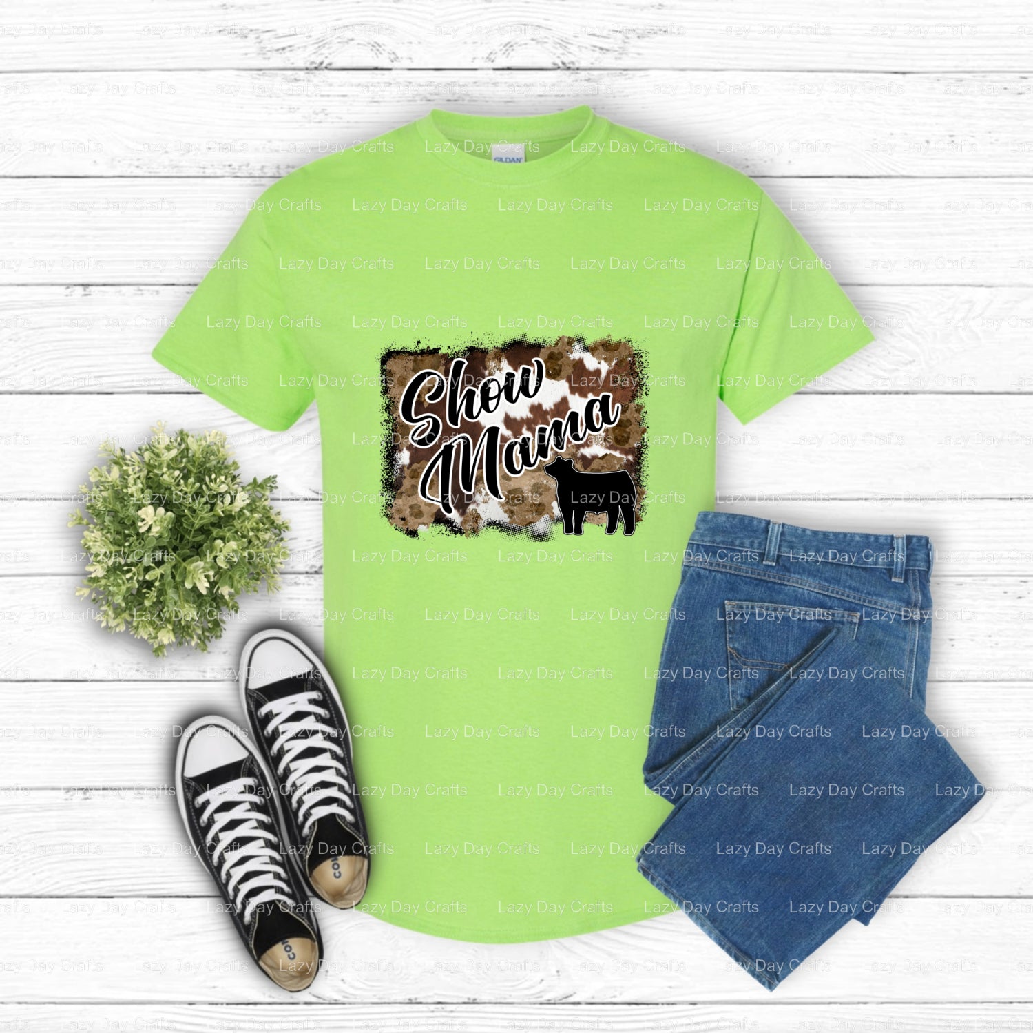 Show Mama 4H – 4H Farming DTF Transfer (view 2 of 2) – by Lazy Day Crafts – DTF Transfers – DTF Transfers, 4H Farming