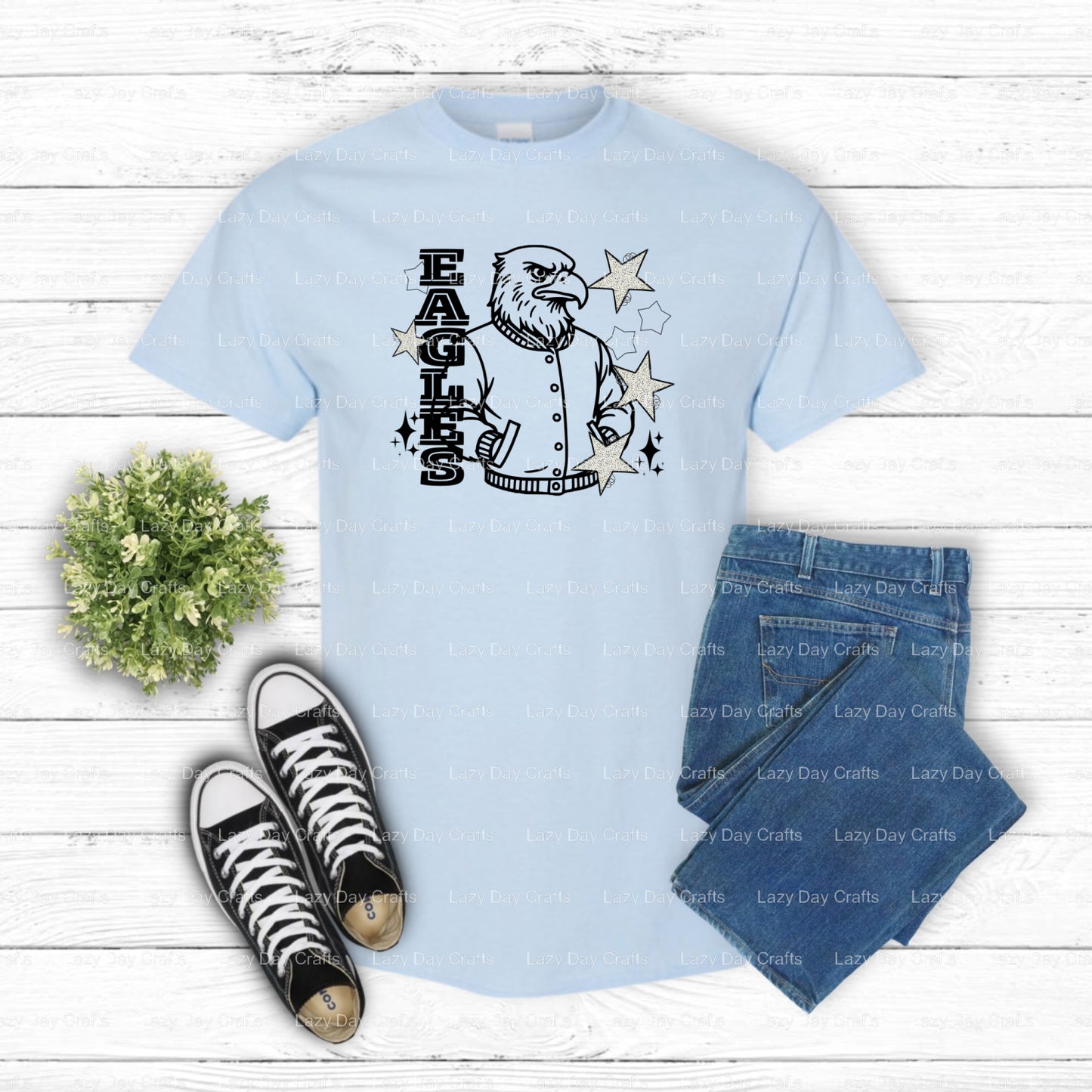 Soaring Eagle Mascot – School Spirit DTF Transfer (view 1 of 2) – by Lazy Day Crafts – DTF Transfers – School Mascot, Scho...