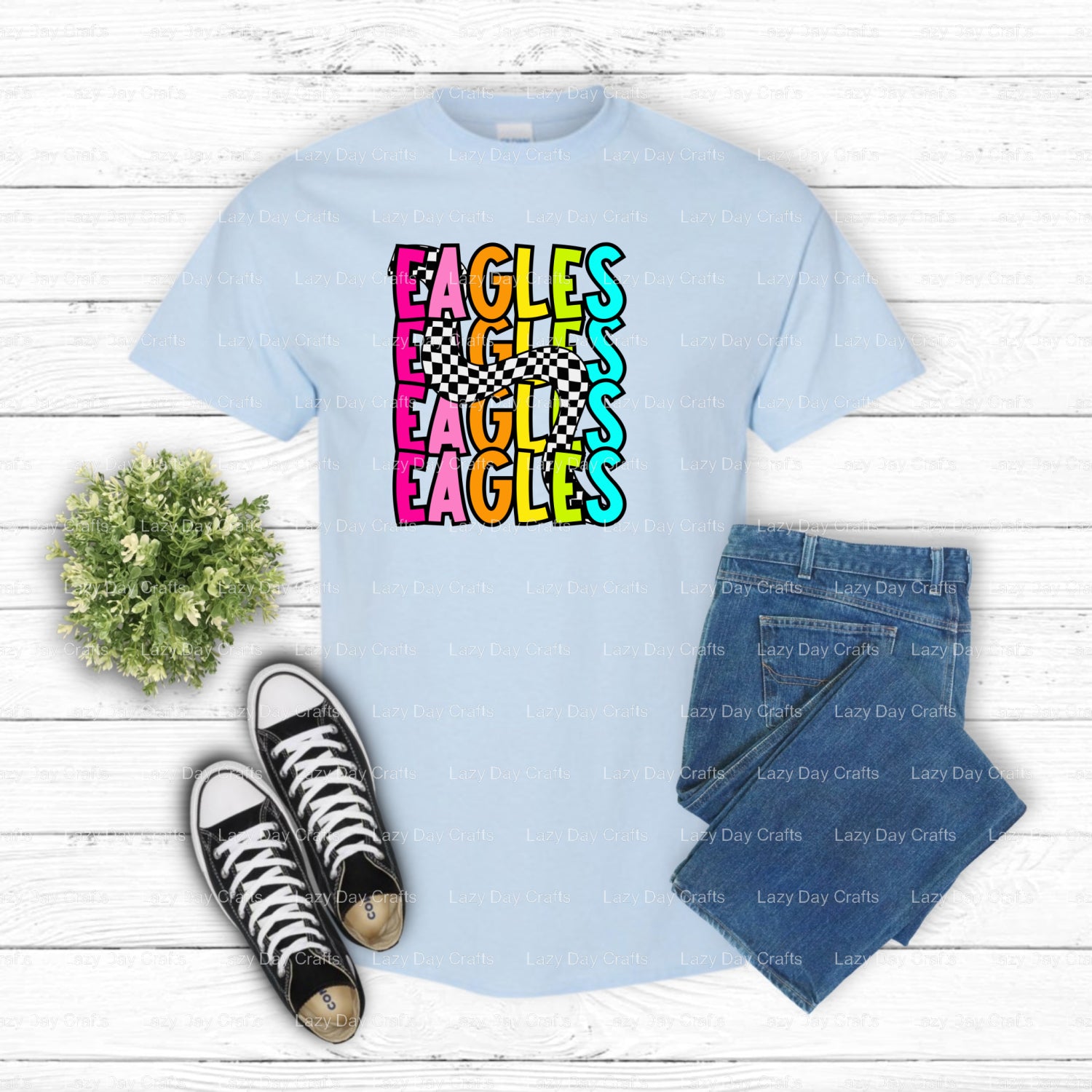 Soaring Eagle Mascot – School Spirit DTF Transfer (view 1 of 2) – by Lazy Day Crafts – DTF Transfers – School Mascot, DTF...