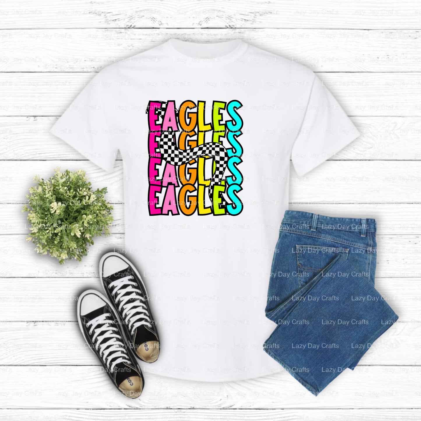 Soaring Eagle Mascot – School Spirit DTF Transfer (view 2 of 2) – by Lazy Day Crafts – DTF Transfers – School Mascot, DTF...