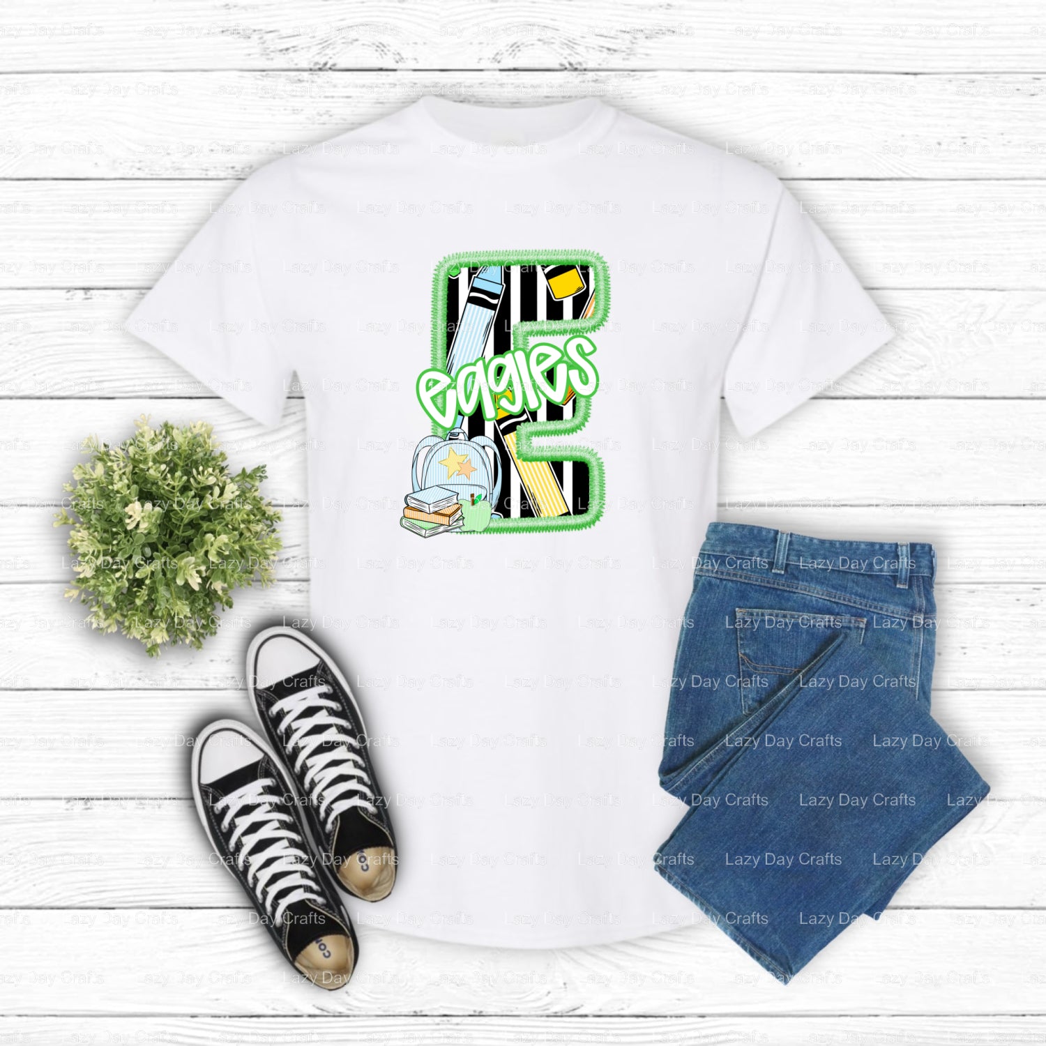 Soaring Eagles Mascot – School Spirit DTF Transfer (view 2 of 2) – by Lazy Day Crafts – DTF Transfers – School Mascot, App...