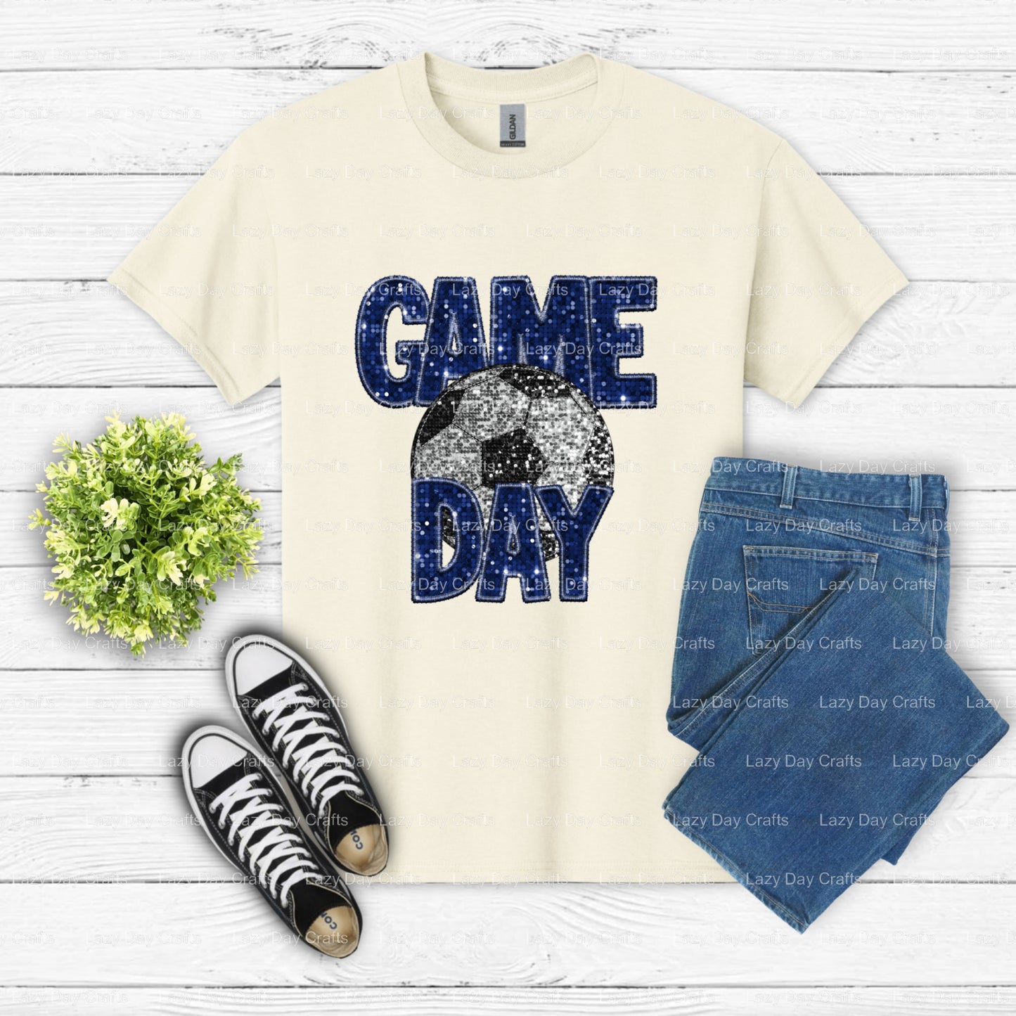 SOCCER GAME DAY – Soccer DTF Transfer (view 2 of 2) – by Lazy Day Crafts – DTF Transfers – DTF Transfers, Premade DTF