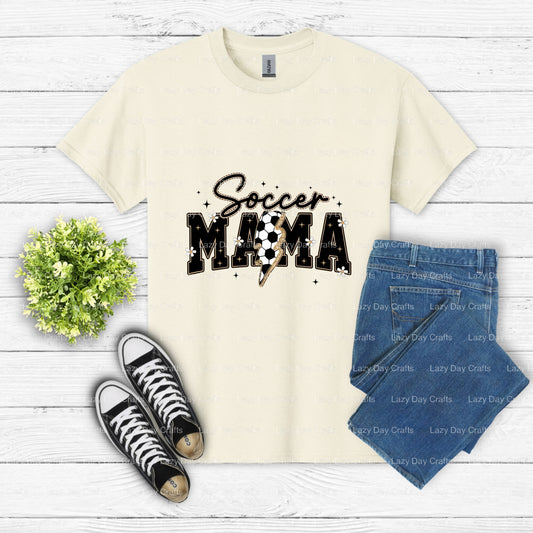 SOCCER MAMA – DTF Transfer (view 1 of 2) – by Lazy Day Crafts – DTF Transfers – DTF Transfers, Premade DTF