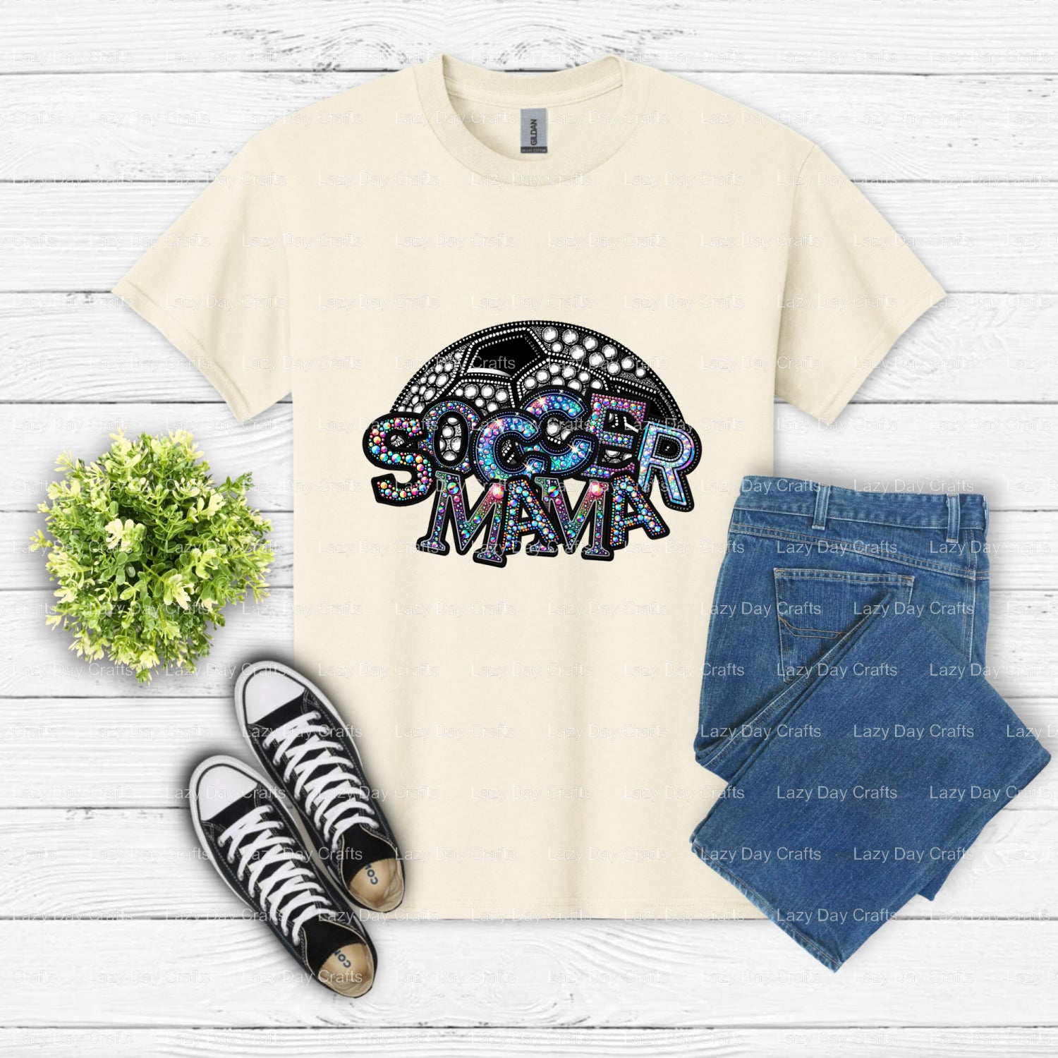 SOCCER MAMA – Soccer DTF Transfer (view 1 of 2) – by Lazy Day Crafts – DTF Transfers – DTF Transfers, Premade DTF