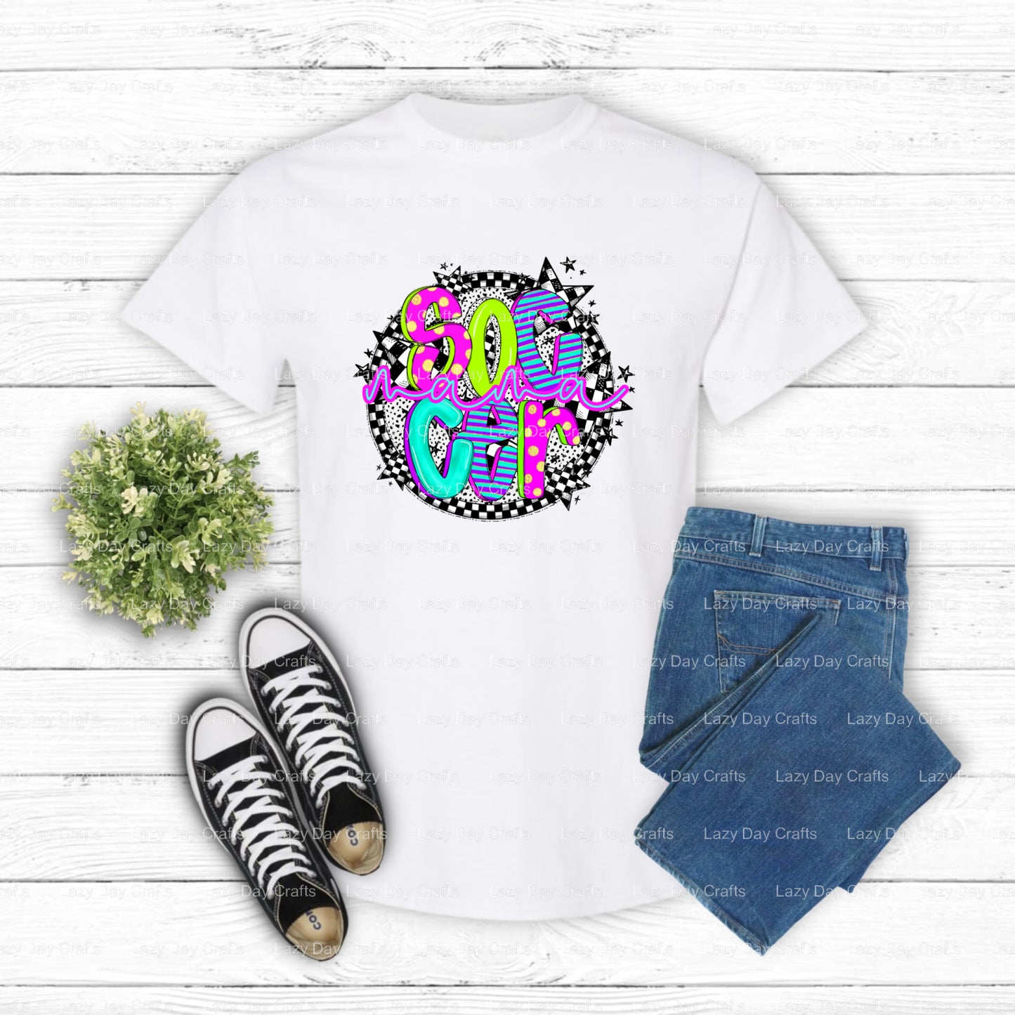 SOCCER MAMA – Soccer DTF Transfer (view 1 of 2) – by Lazy Day Crafts – DTF Transfers – DTF Transfers, Premade DTF