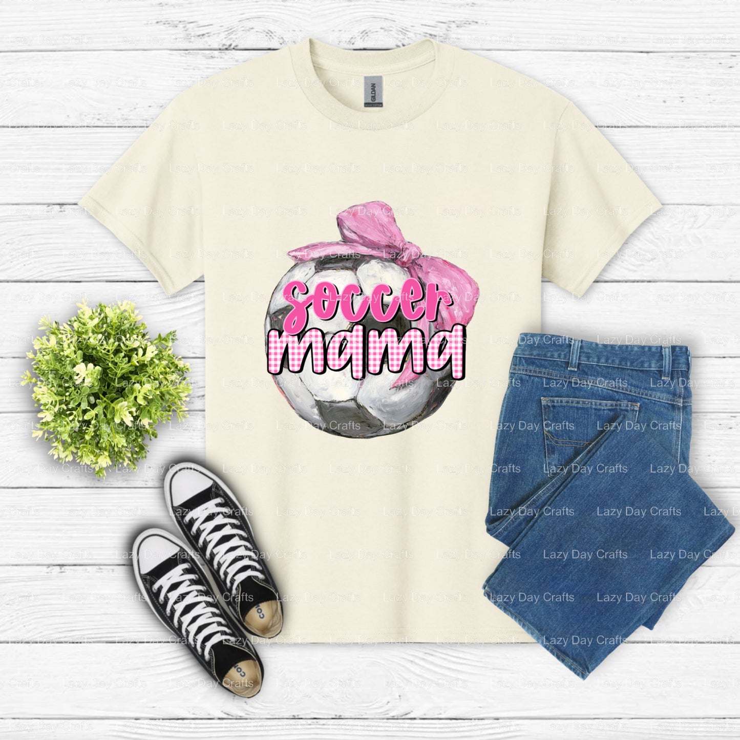 Soccer Mama – Soccer DTF Transfer (view 2 of 2) – by Lazy Day Crafts – DTF Transfers – DTF Transfers, custom apparel