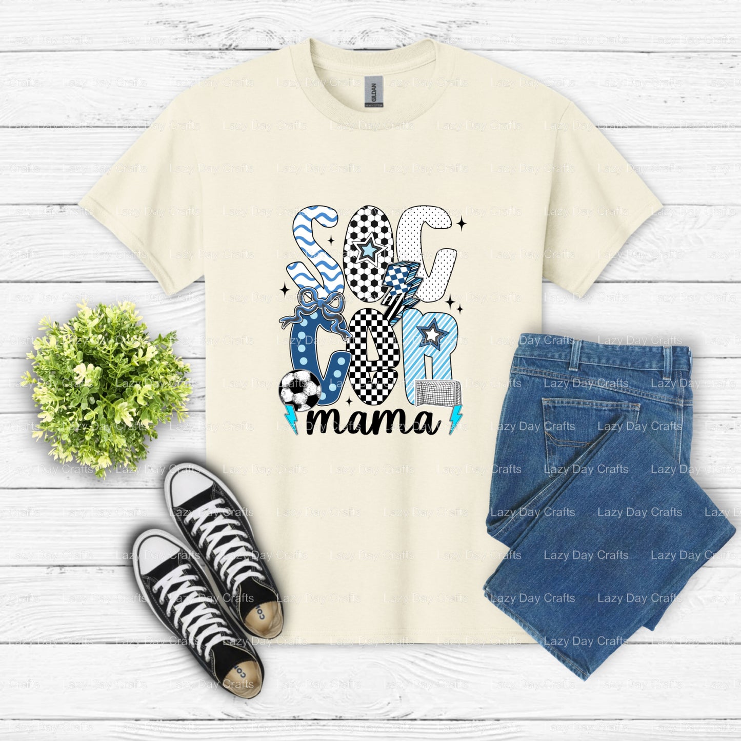 SOCCER MOM – DTF Transfer (view 2 of 2) – by Lazy Day Crafts – DTF Transfers – DTF Transfers, Premade DTF