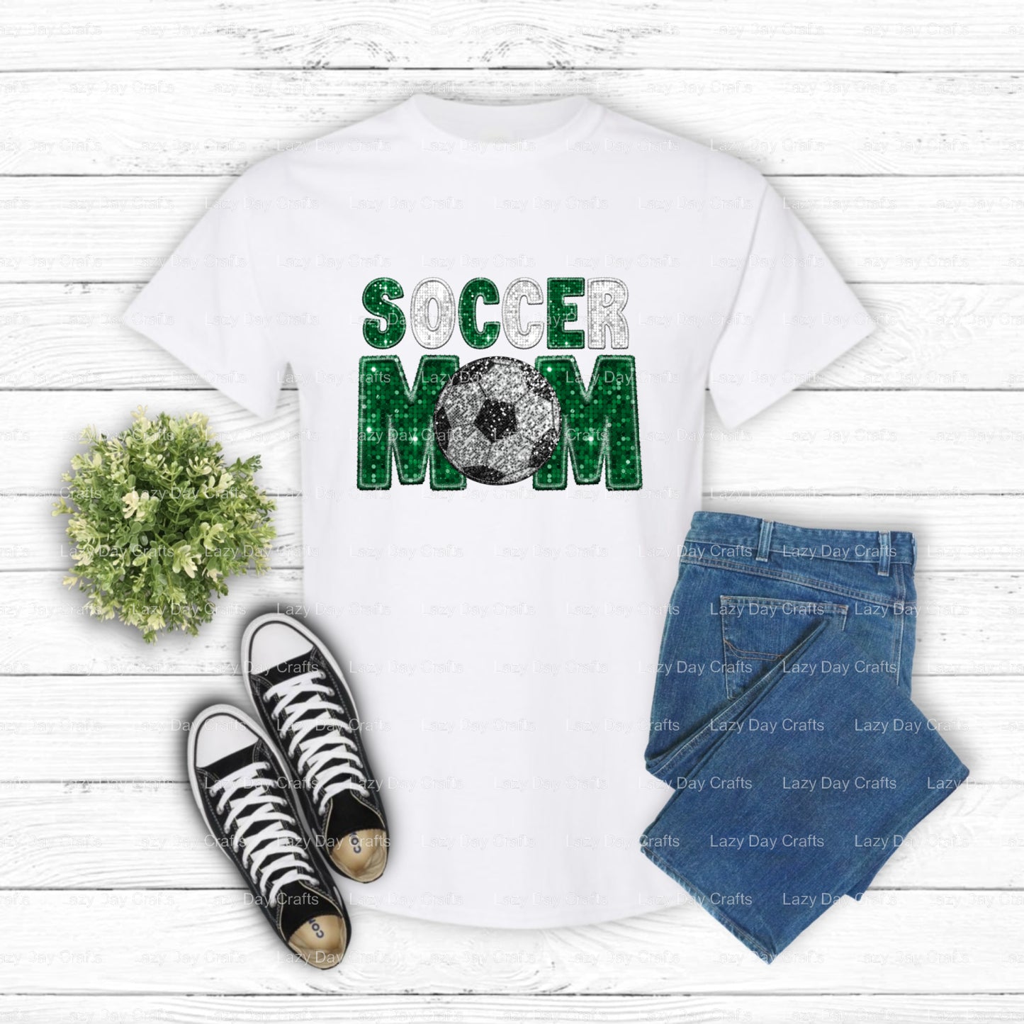 SOCCER MOM – Soccer DTF Transfer (view 1 of 2) – by Lazy Day Crafts – DTF Transfers – DTF Transfers, Premade DTF