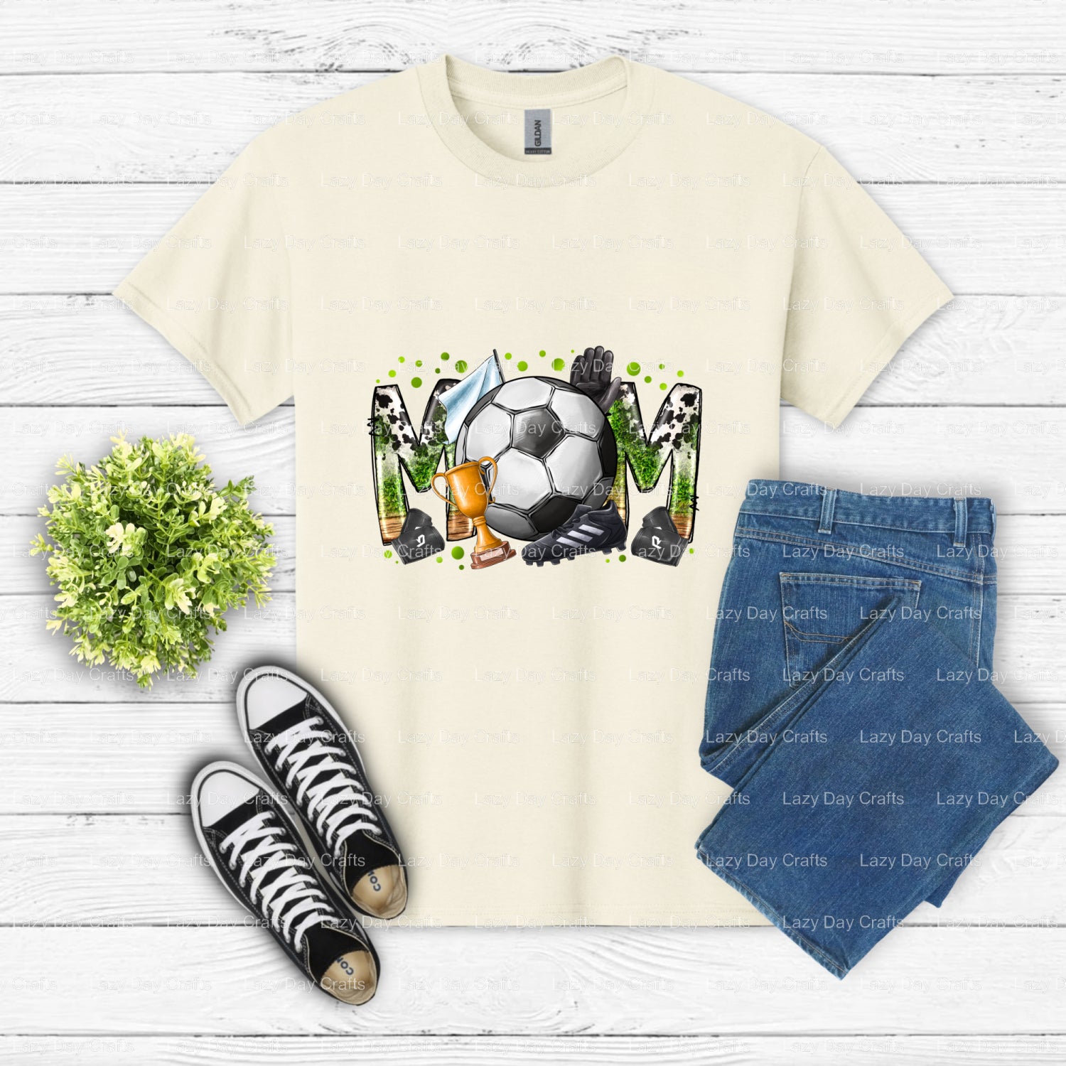 Soccer Mom – Soccer DTF Transfer (view 1 of 2) – by Lazy Day Crafts – DTF Transfers – DTF Transfers, custom apparel