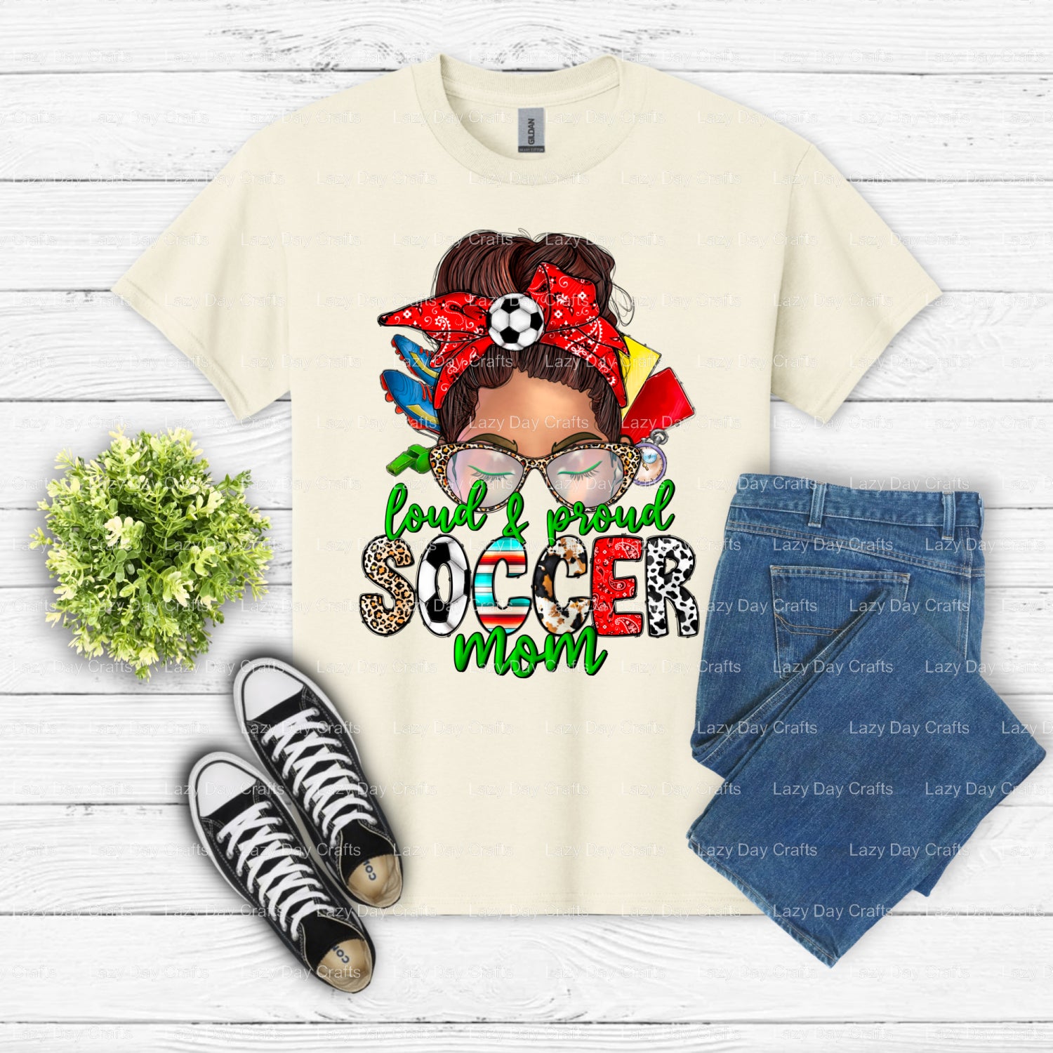 Soccer Mom – Soccer DTF Transfer (view 2 of 2) – by Lazy Day Crafts – DTF Transfers – DTF Transfers, Soccer