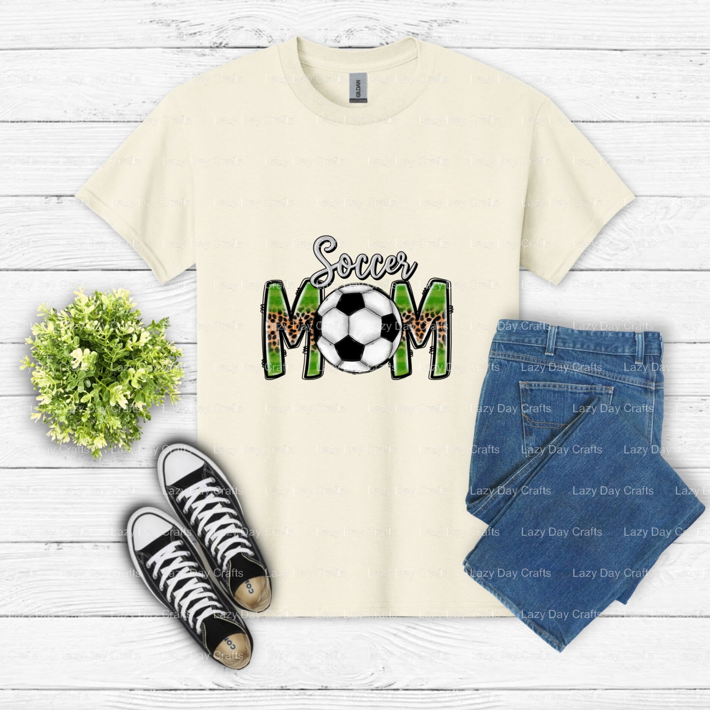Soccer Mom – Soccer DTF Transfer (view 2 of 2) – by Lazy Day Crafts – DTF Transfers – Soccer, DTF Transfers