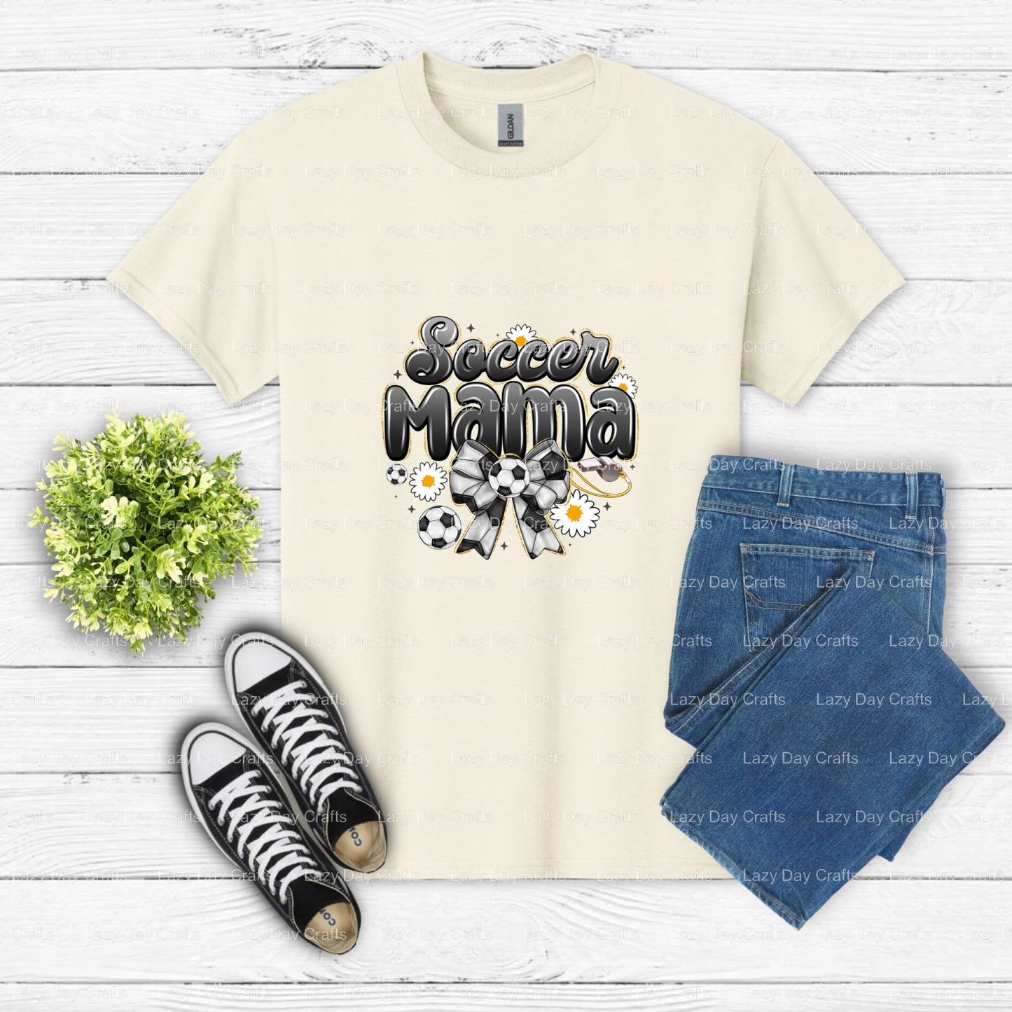 Soccer Mom – Soccer DTF Transfer (view 2 of 2) – by Lazy Day Crafts – DTF Transfers – DTF Transfers, Soccer