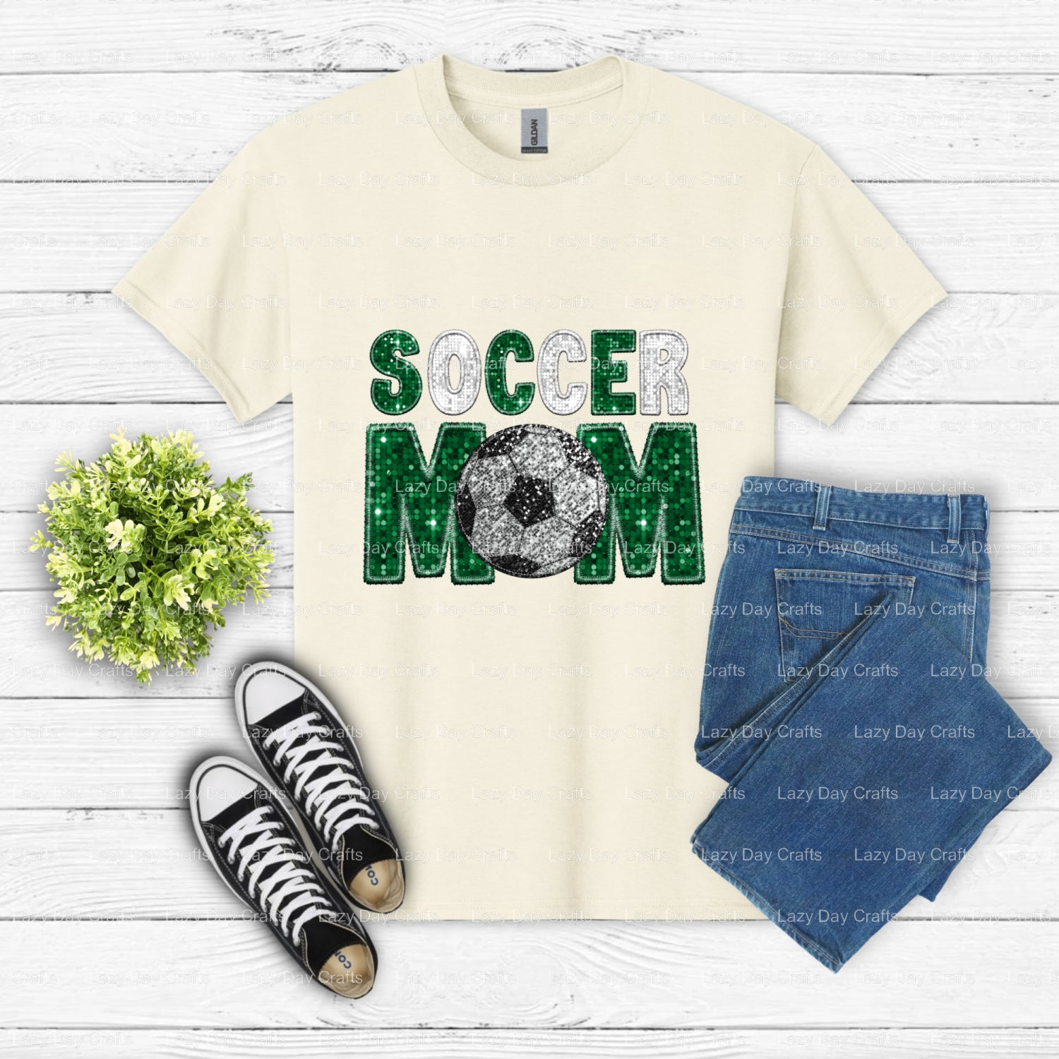 SOCCER MOM – Soccer DTF Transfer (view 2 of 2) – by Lazy Day Crafts – DTF Transfers – DTF Transfers, Premade DTF