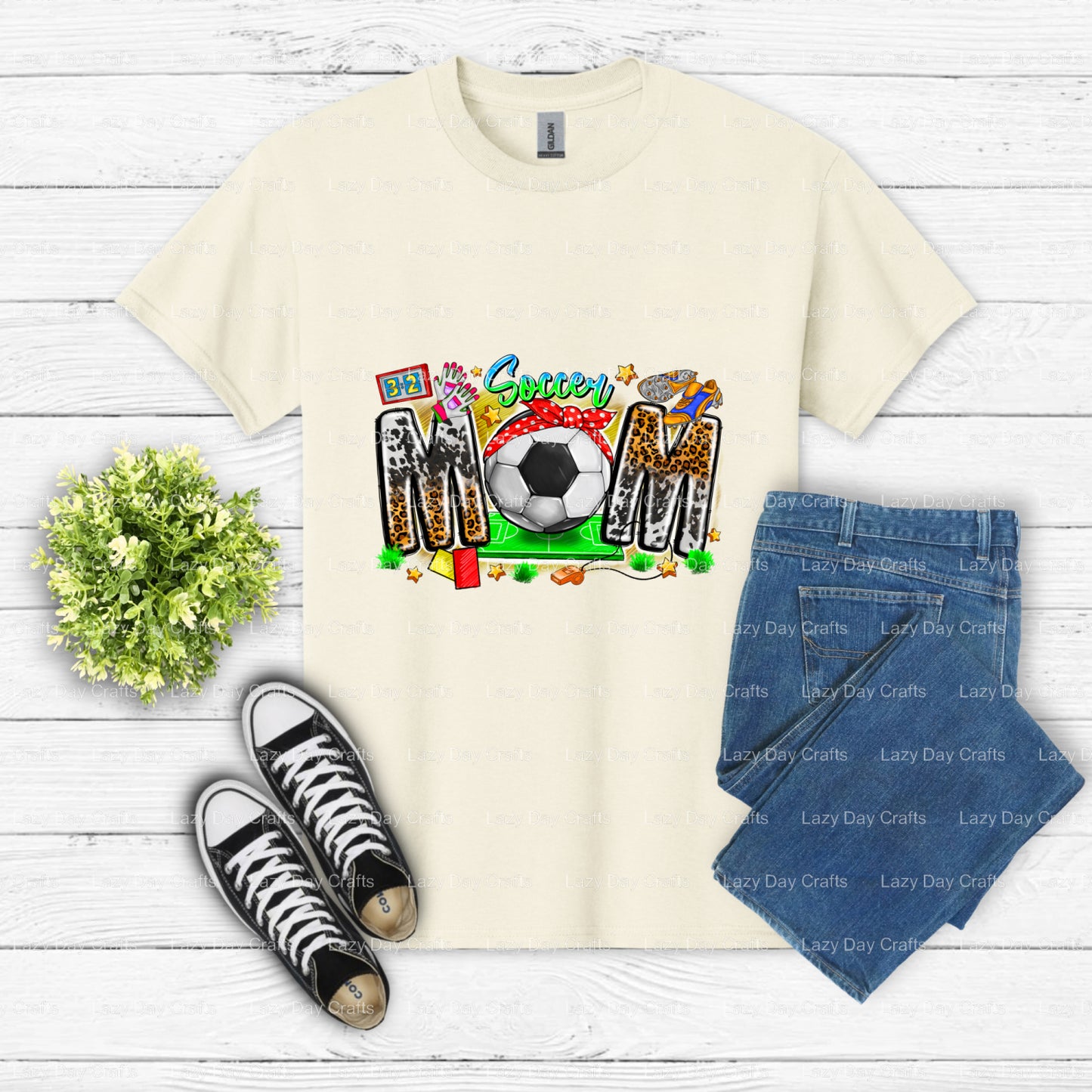 Soccer Mom – Soccer DTF Transfer (view 2 of 2) – by Lazy Day Crafts – DTF Transfers – DTF Transfers, Premade DTF
