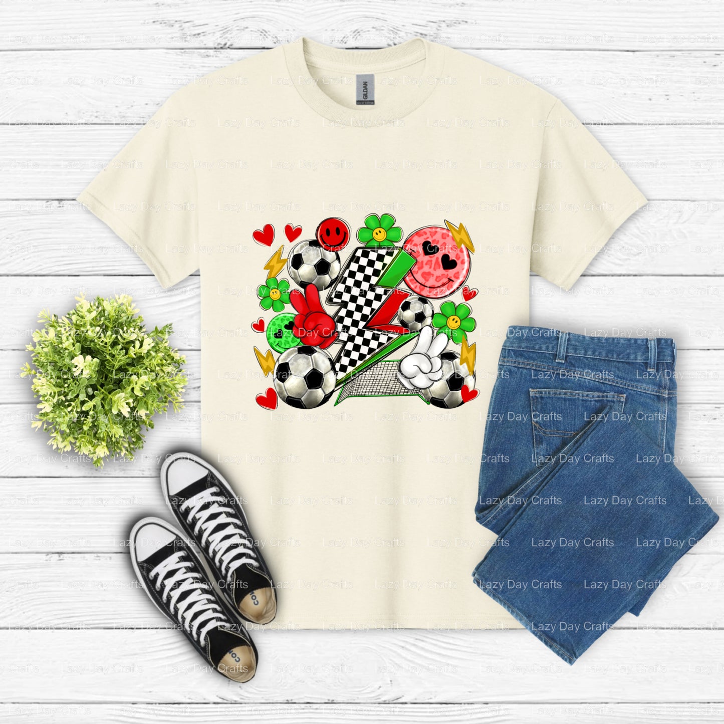 SOCCER – Soccer DTF Transfer (view 1 of 2) – by Lazy Day Crafts – DTF Transfers – Soccer, DTF Transfers