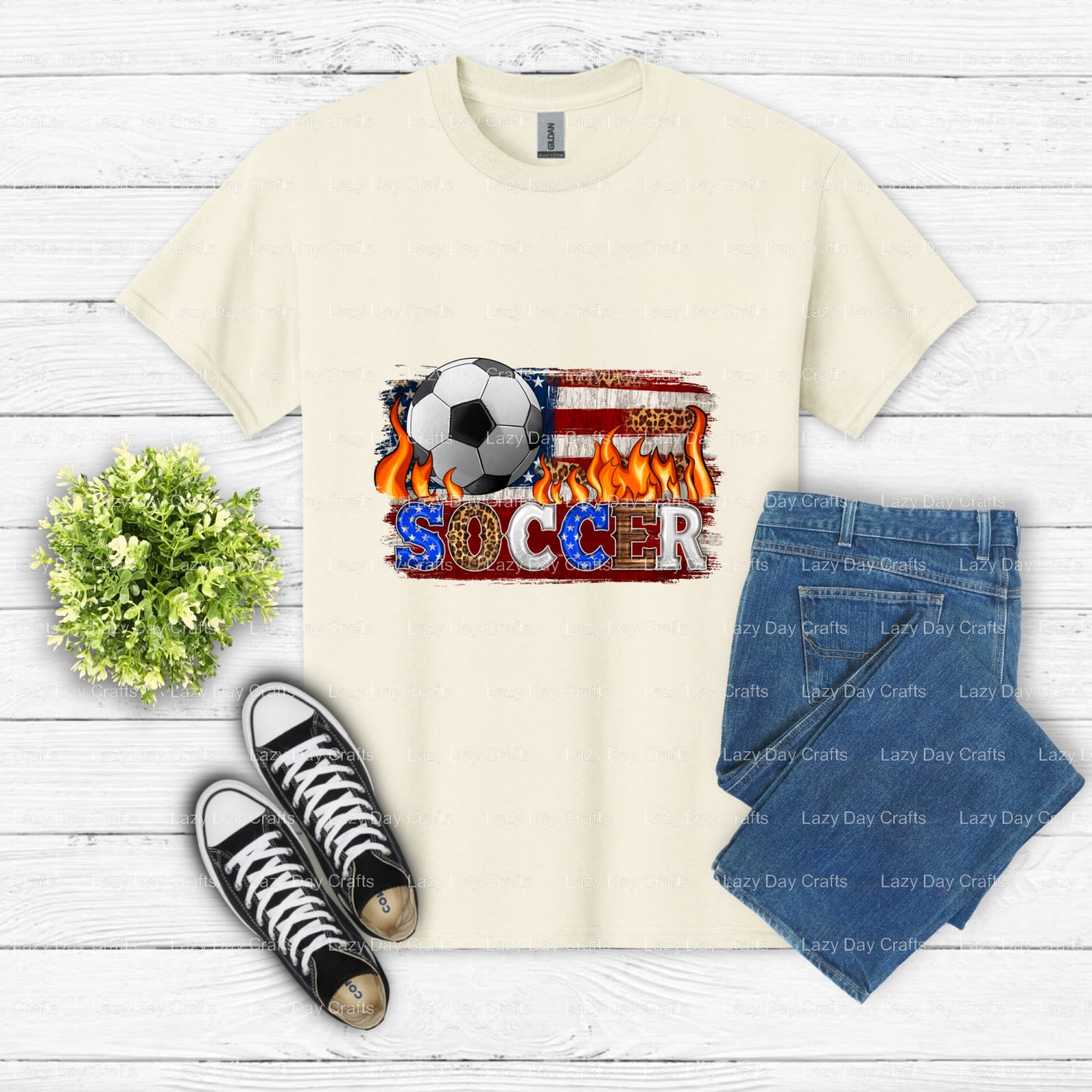 SOCCER – Soccer DTF Transfer (view 1 of 2) – by Lazy Day Crafts – DTF Transfers – DTF Transfers, Premade DTF