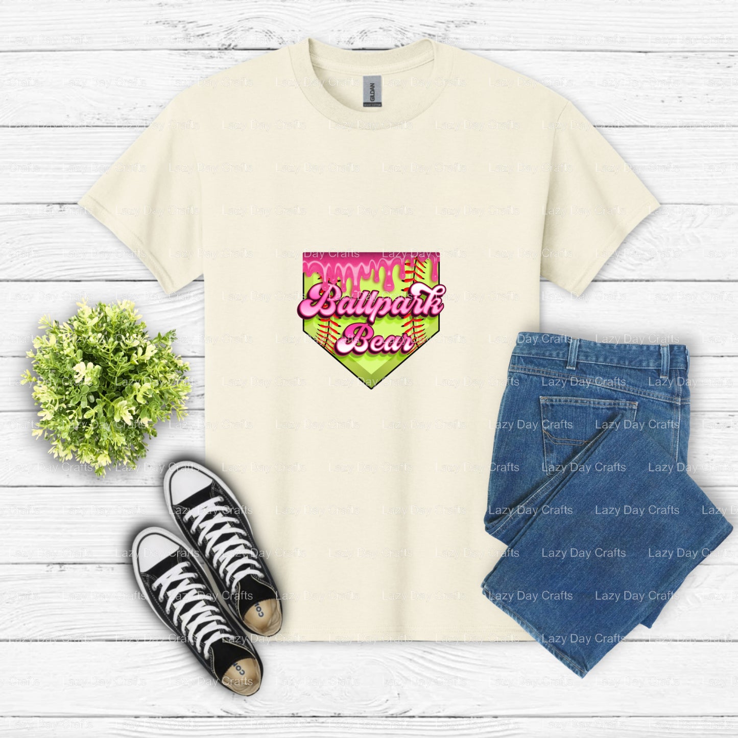 Softball Bear Mascot – School Spirit DTF Transfer (view 2 of 2) – by Lazy Day Crafts – DTF Transfers – School Spirit, Appa...