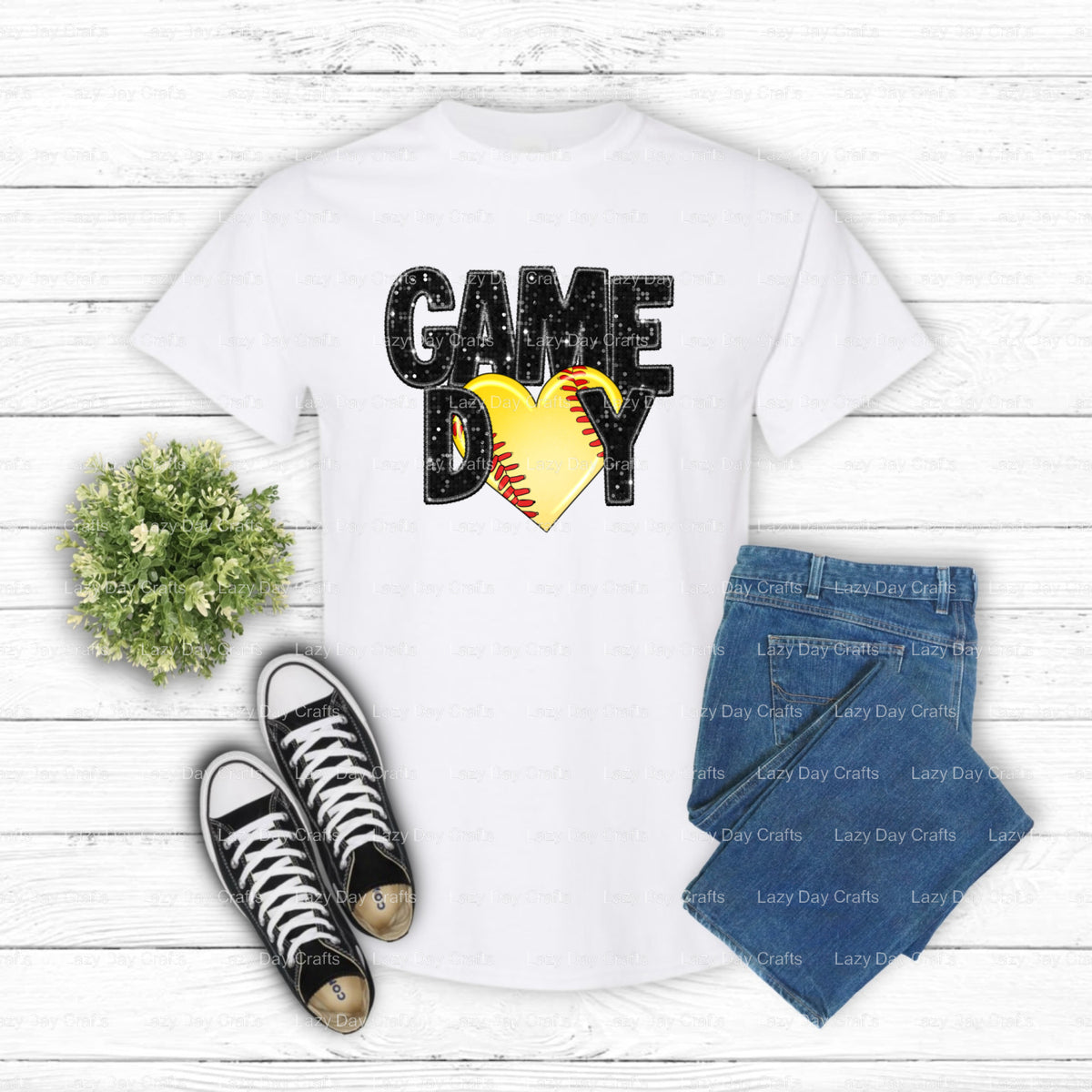 SOFTBALL GAME DAY – Ready to Press DTF Transfer (view 2 of 2) – by Lazy Day Crafts – DTF Transfers – DTF Transfers, Premad...