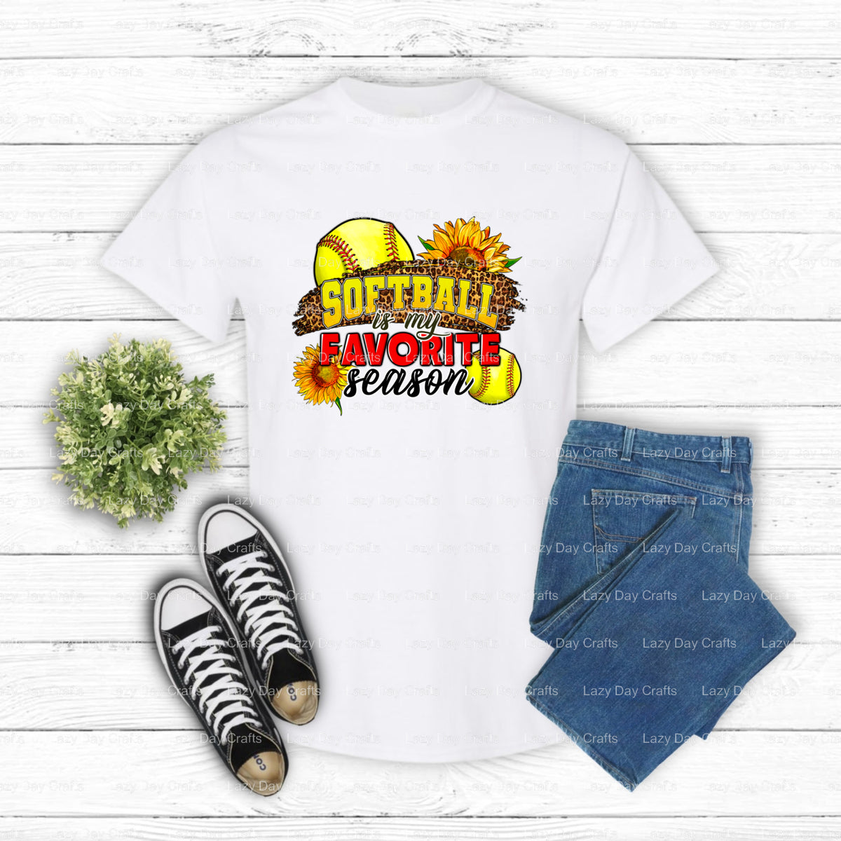 Softball Is My Favorite Season – Softball DTF Transfer (view 1 of 2) – by Lazy Day Crafts – DTF Transfers – DTF Transfers,...