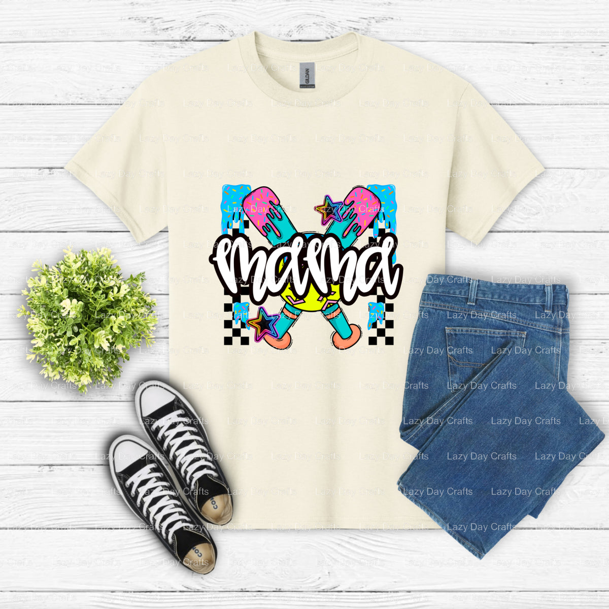 Softball Mama – Ready To Press Softball DTF Transfer (view 2 of 2) – by Lazy Day Crafts – DTF Transfers – DTF Transfers, P...