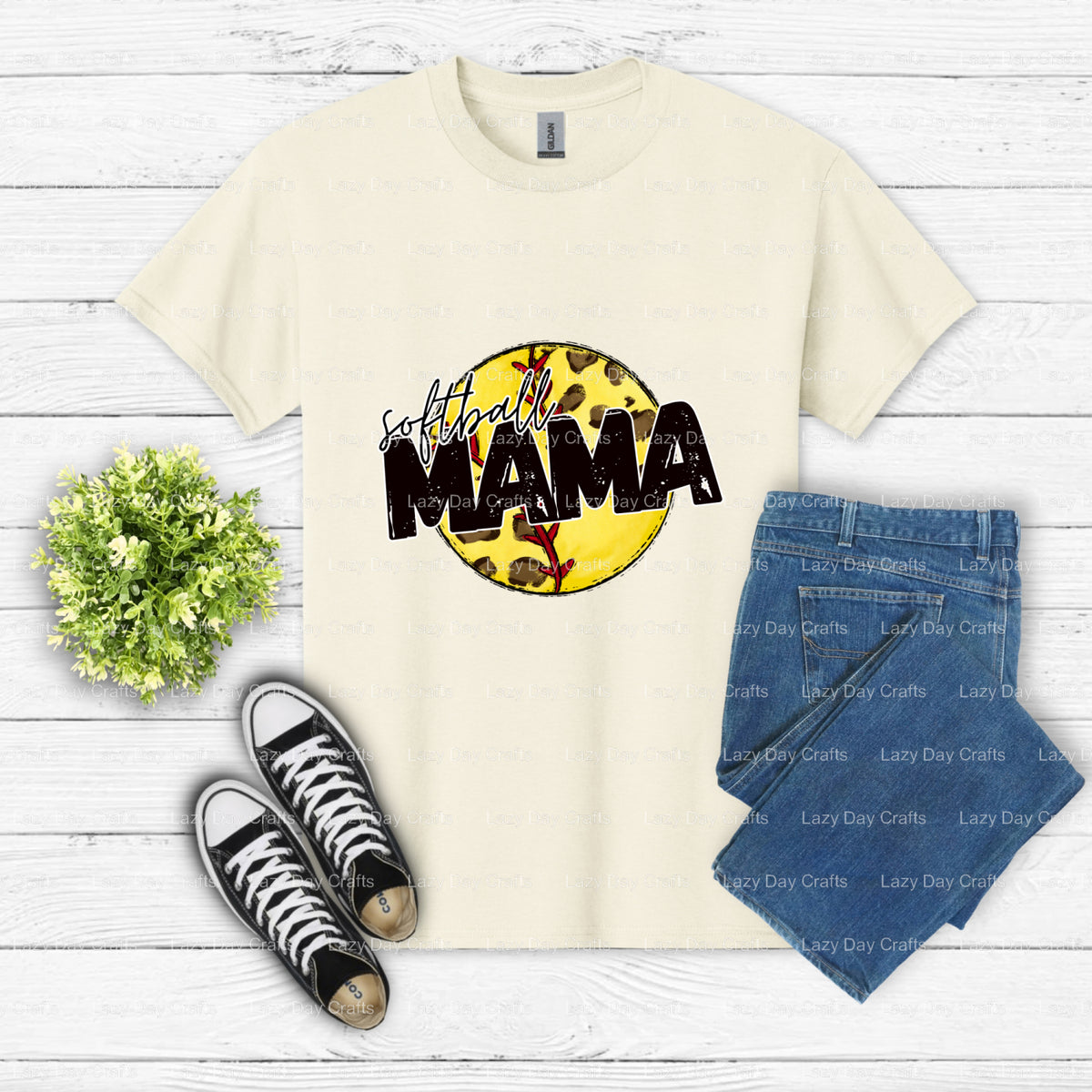 Softball Mama – Softball DTF Transfer (view 2 of 2) – by Lazy Day Crafts – DTF Transfers – DTF Transfers, Premade DTF