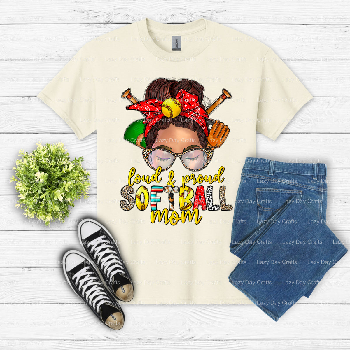 Softball Mom – Softball DTF Transfer (view 2 of 2) – by Lazy Day Crafts – DTF Transfers – DTF Transfers, Premade DTF