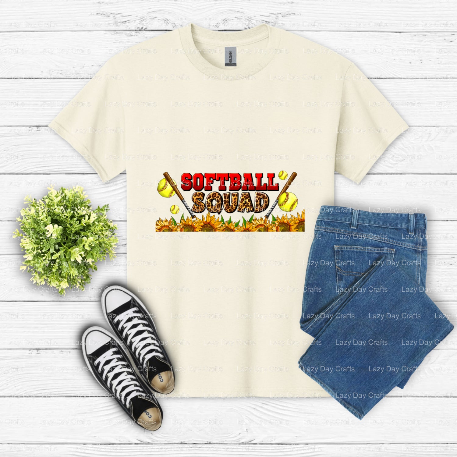 SOFTBALL SQUAD – Softball DTF Transfer (view 2 of 2) – by Lazy Day Crafts – DTF Transfers – DTF Transfers, Premade DTF